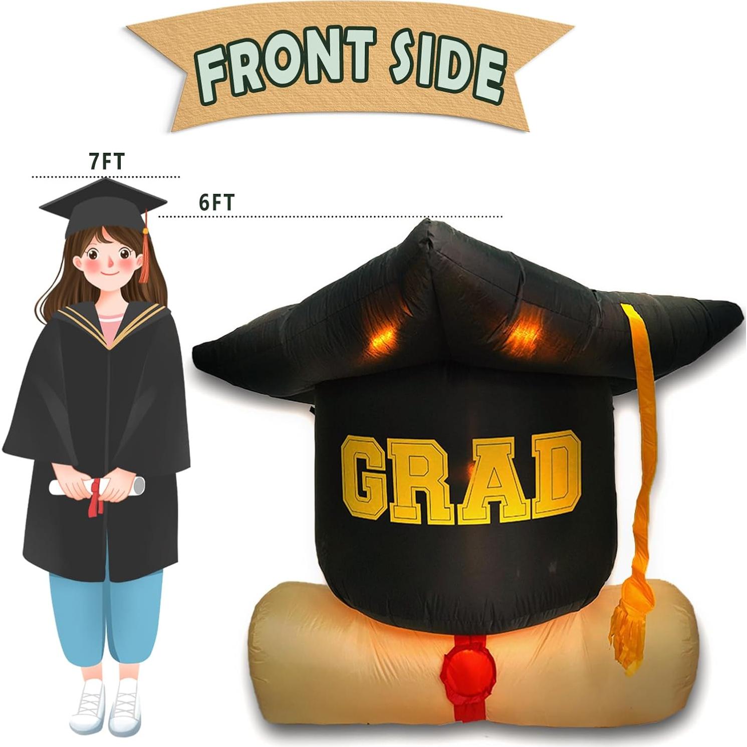 Sombrero Doctoral Inflable 6 pies HZGDEJTG con Luces LED