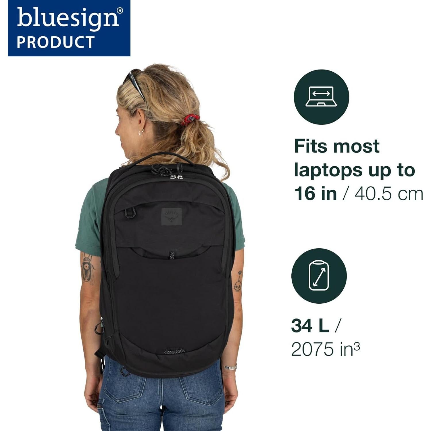 Mochila de Bicicleta Osprey Metron 34L Negra Impermeable