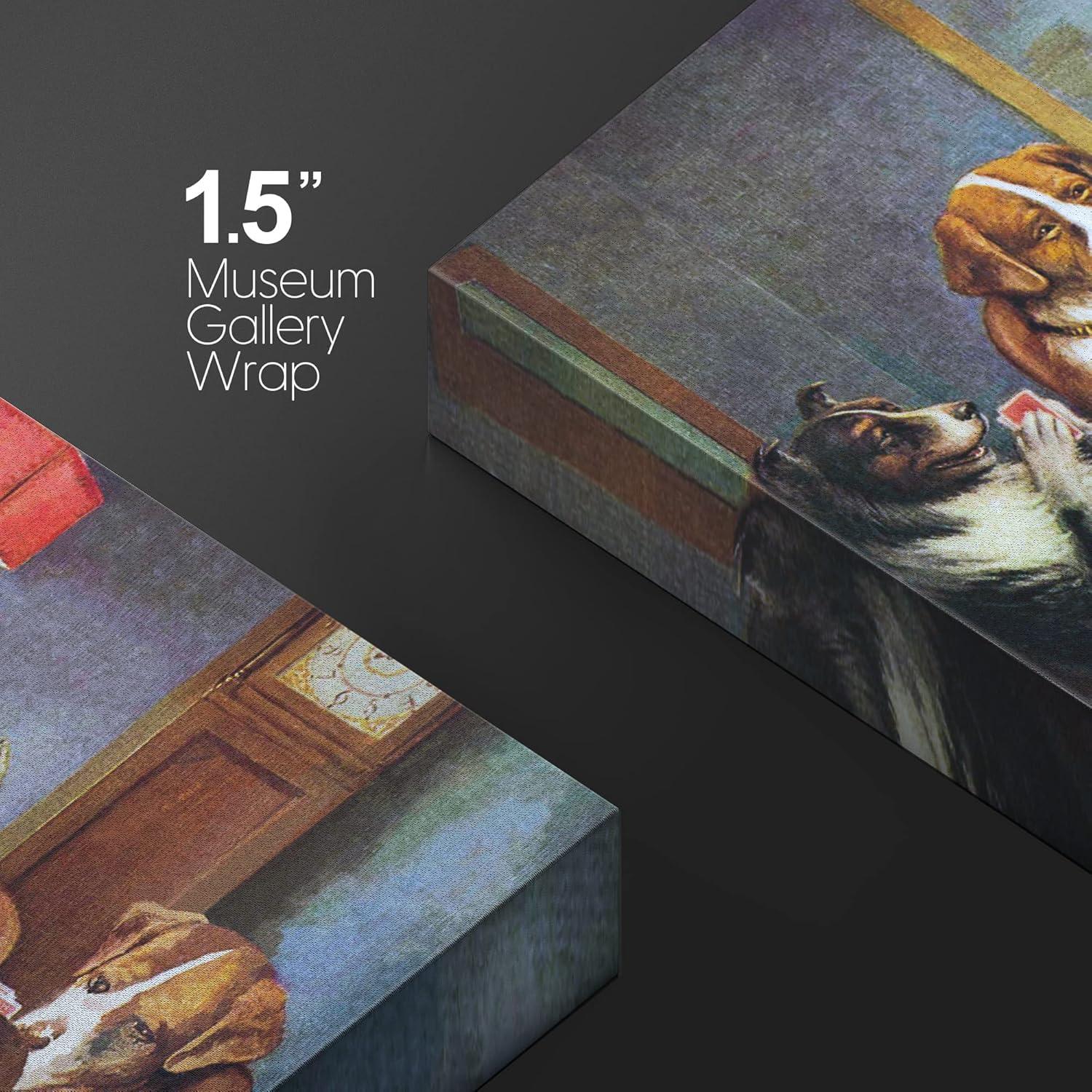 Lienzo Perros Jugando a las Cartas wall26 60.96 x 91.44 cm