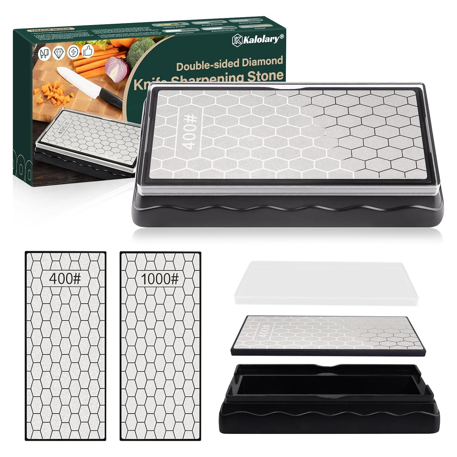 Piedra de Afilar Doble Cara Kalolary 400/1000 Grano 15x6.3cm