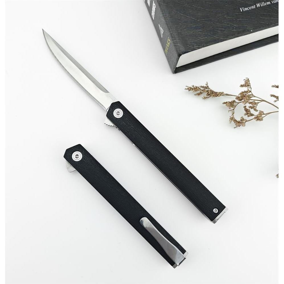 Cuchillo de bolsillo HUAAO CEO Flipper EDC 19.7 cm acero inoxidable