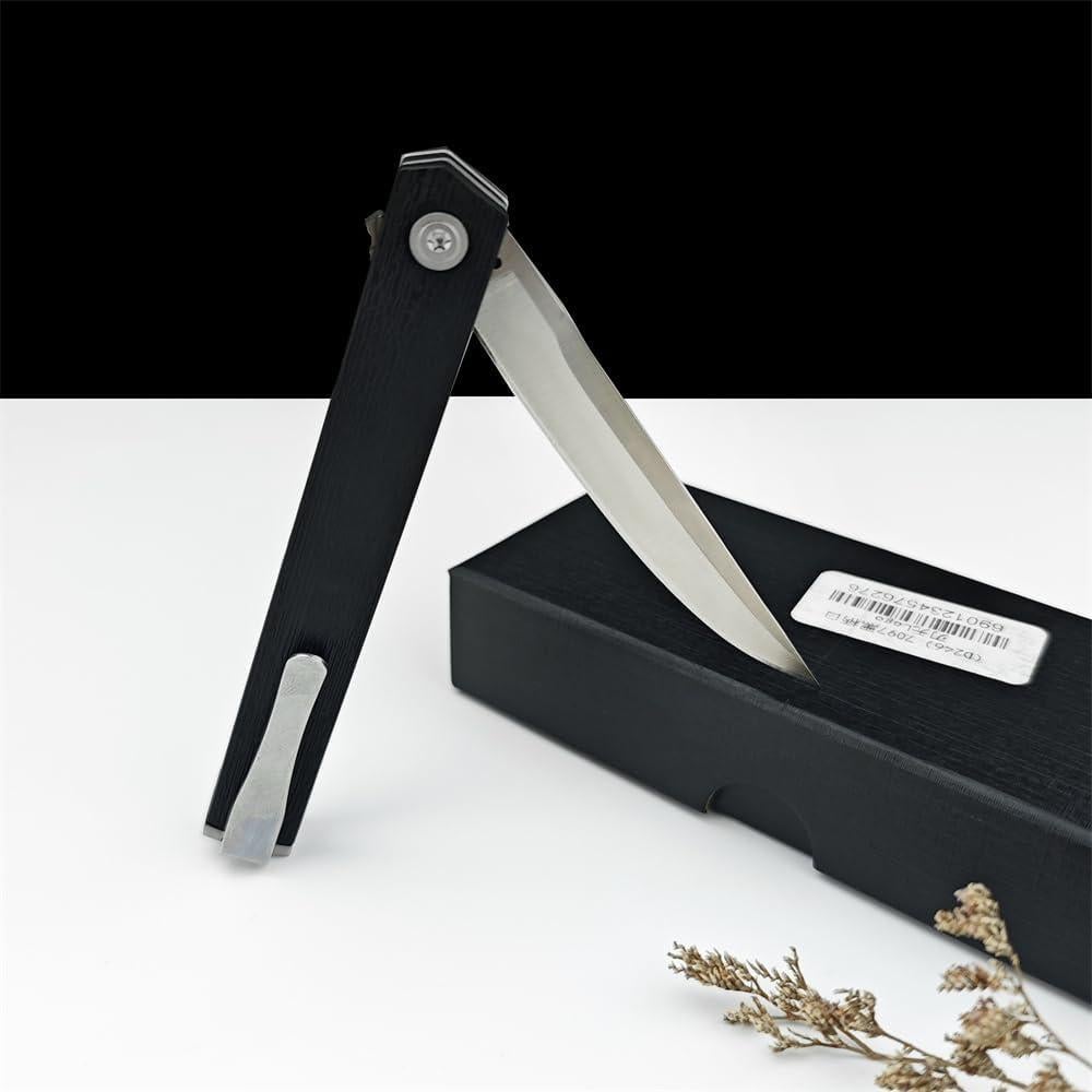 Cuchillo de bolsillo HUAAO CEO Flipper EDC 19.7 cm acero inoxidable