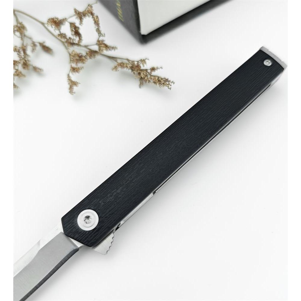 Cuchillo de bolsillo HUAAO CEO Flipper EDC 19.7 cm acero inoxidable