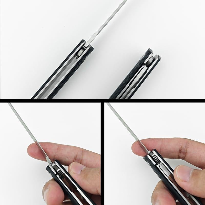 Cuchillo de bolsillo HUAAO CEO Flipper EDC 19.7 cm acero inoxidable