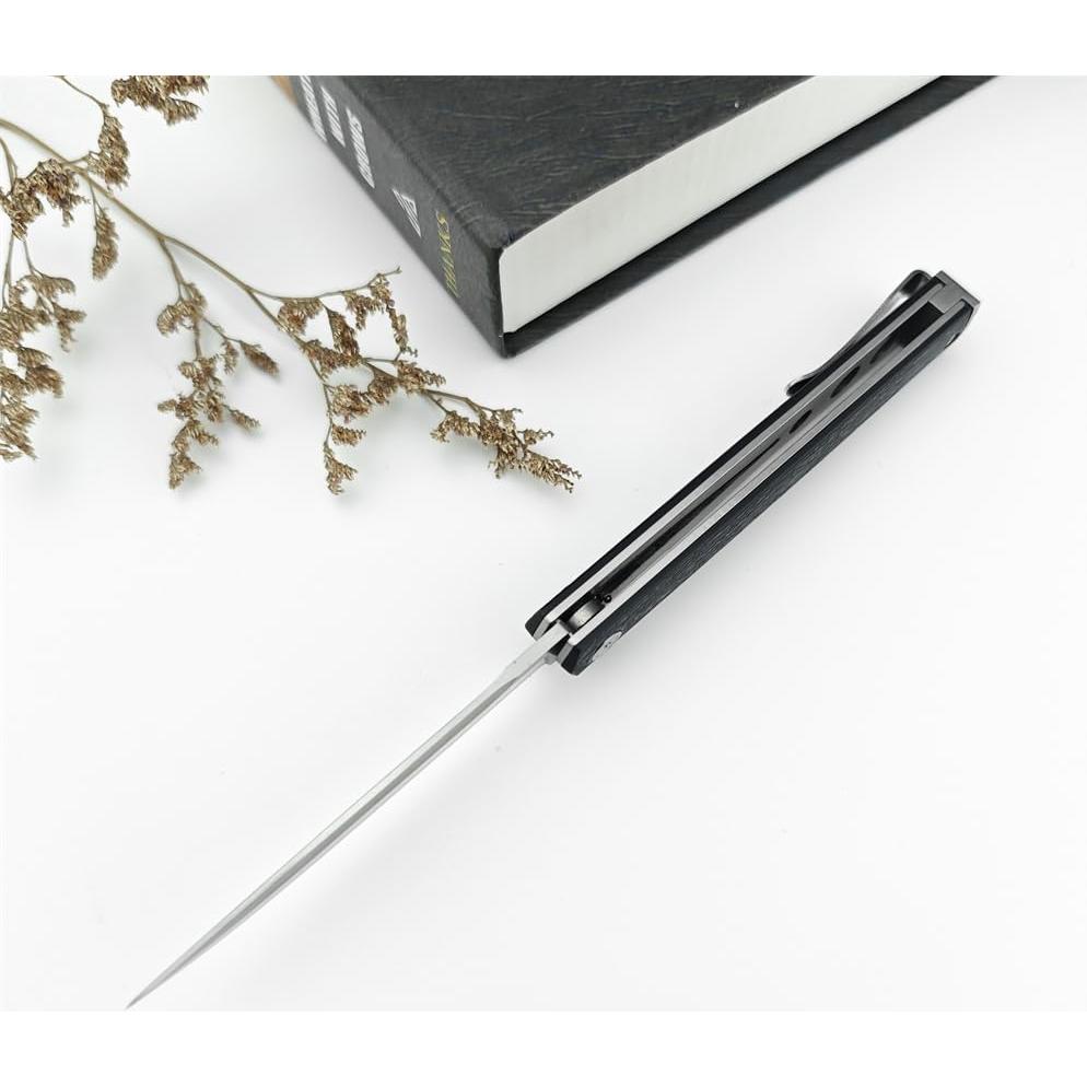 Cuchillo de bolsillo HUAAO CEO Flipper EDC 19.7 cm acero inoxidable