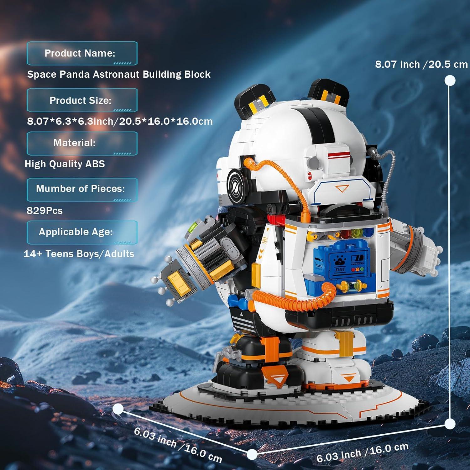 Set de Bloques Panda Astronauta - 829 Piezas - 1,18 kg