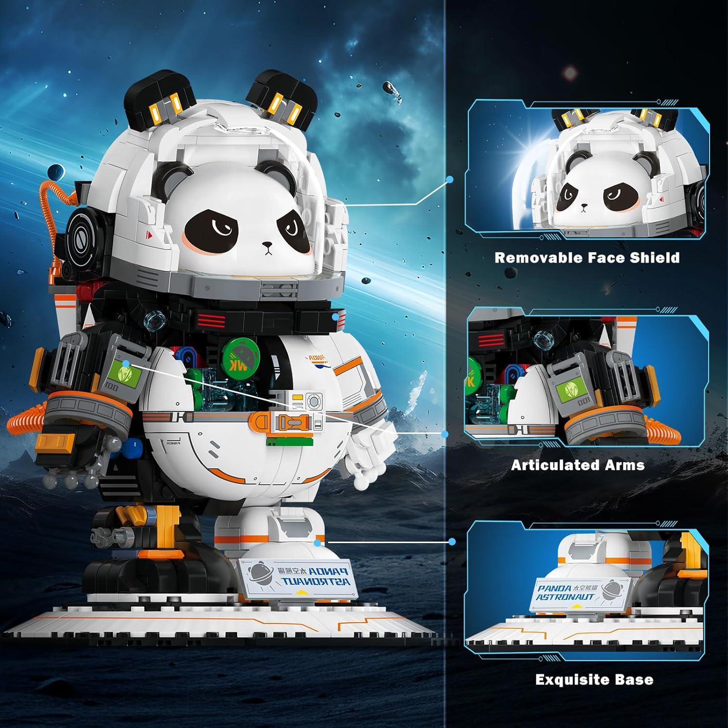 Set de Bloques Panda Astronauta - 829 Piezas - 1,18 kg