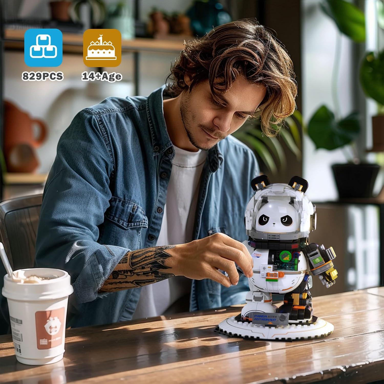 Set de Bloques Panda Astronauta - 829 Piezas - 1,18 kg