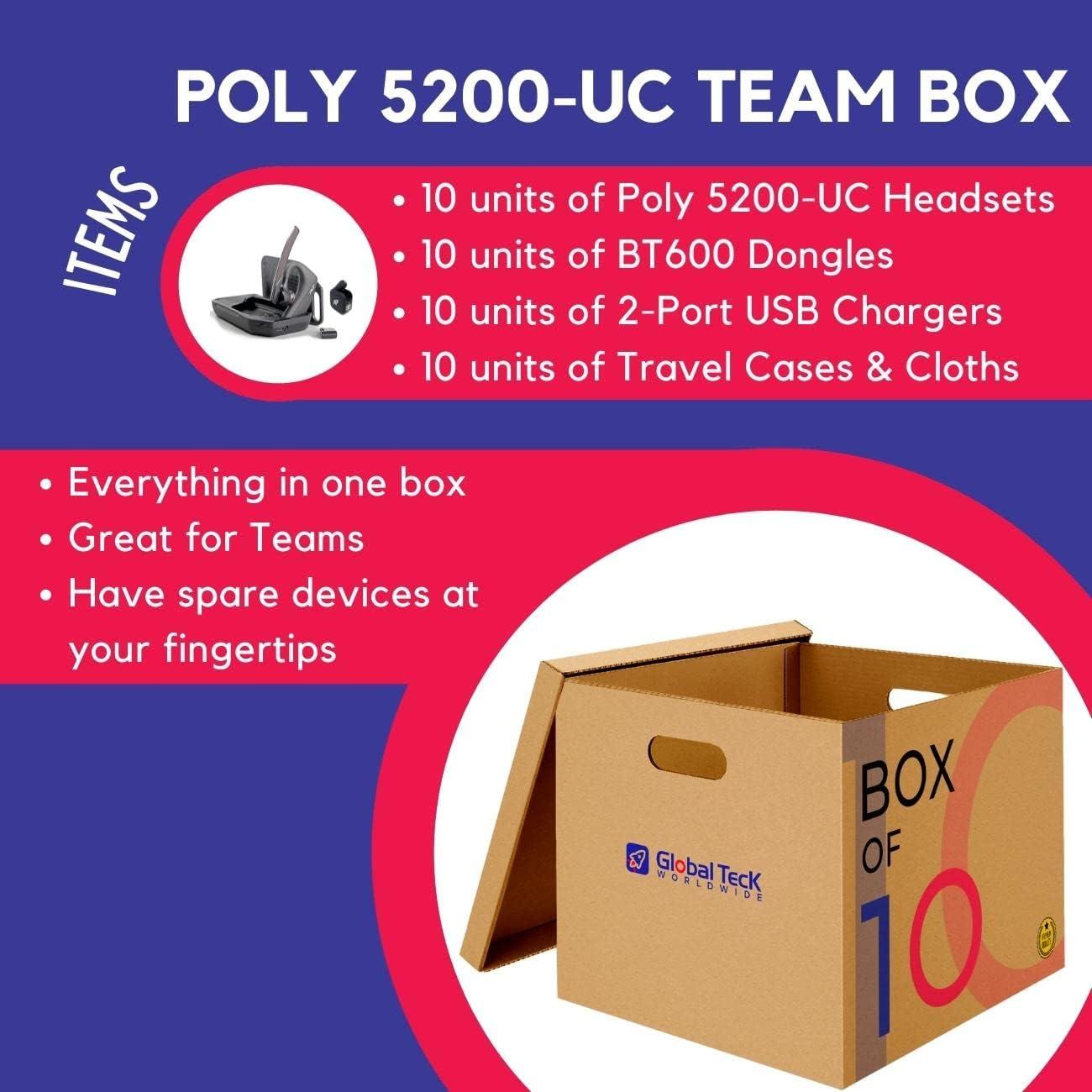 Auriculares Bluetooth Plantronics Voyager 5200 UC - Pack 10 Unidades