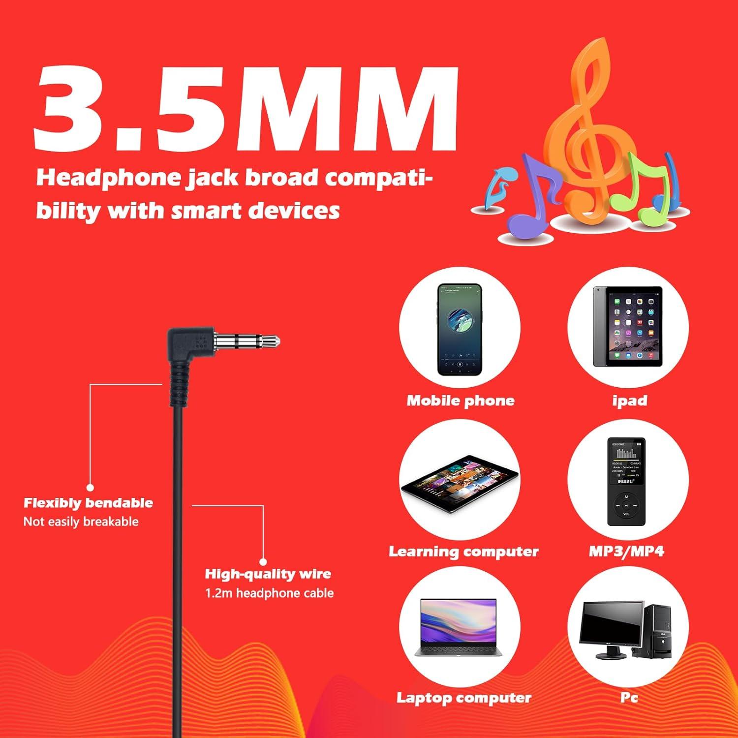 Auriculares para Niños MENGLALA Paquete de 10 Multicolor