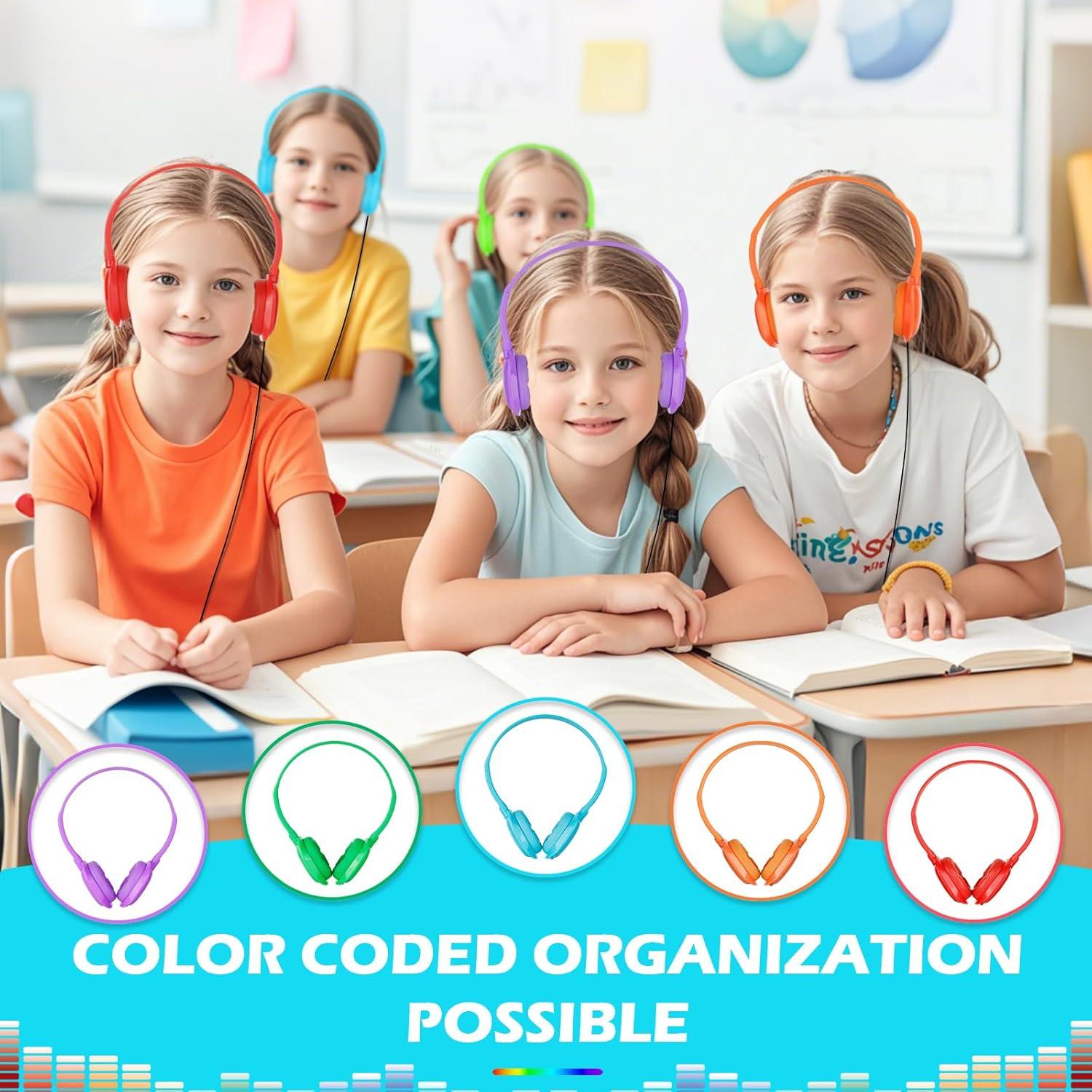 Auriculares para Niños MENGLALA Paquete de 10 Multicolor