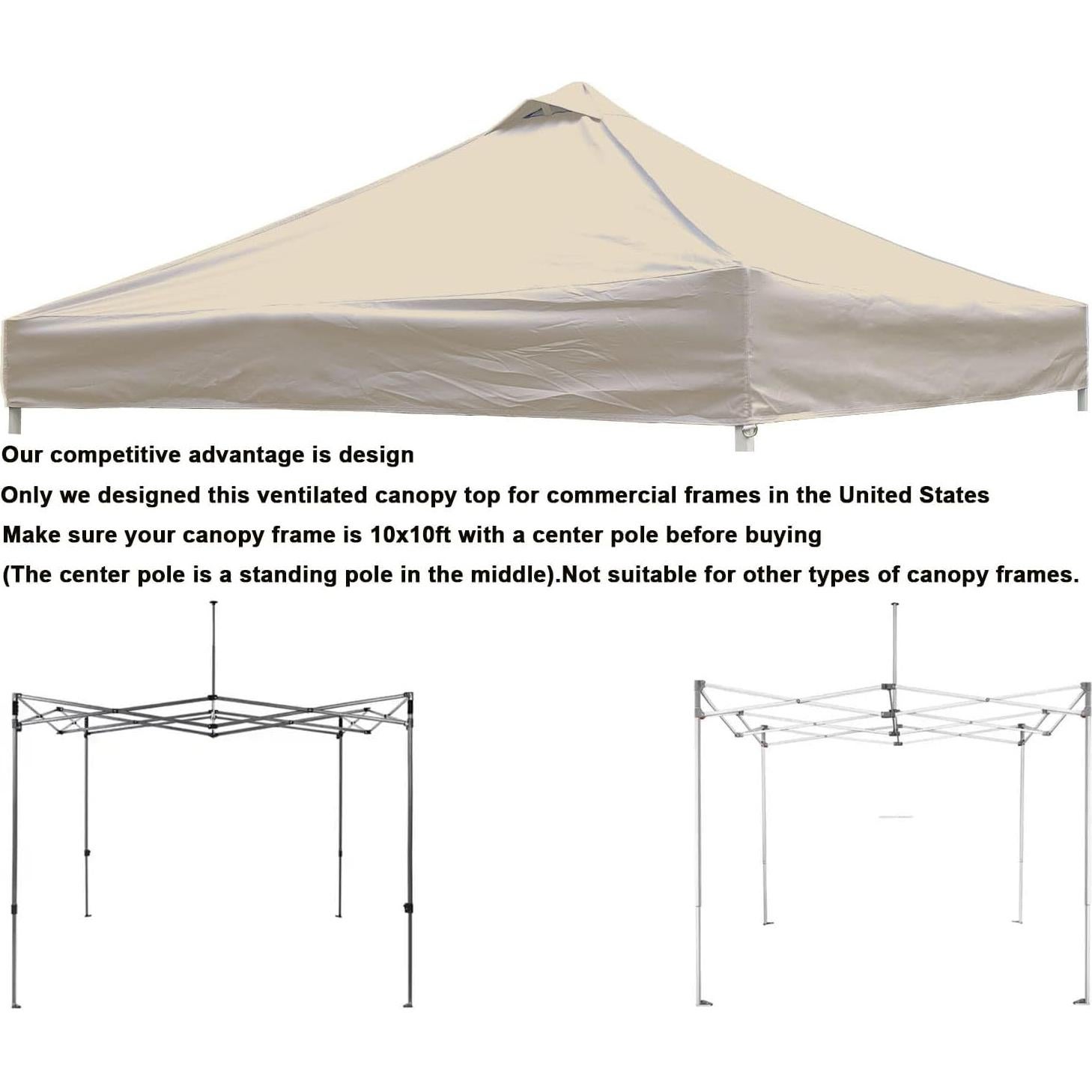 Cubierta de Reemplazo Toldo Plegable SCOCANOPY 10x10 Beige