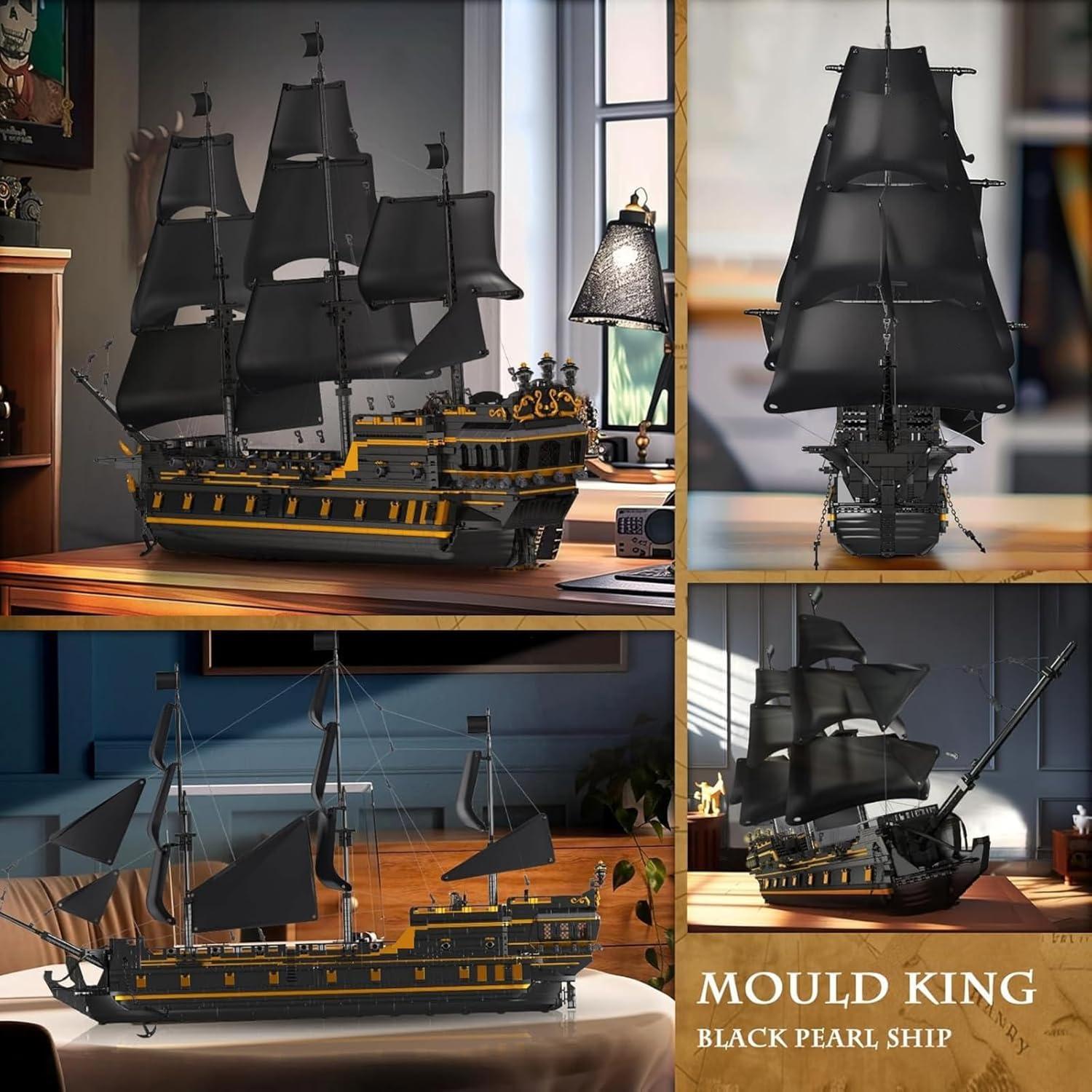 Kit de Construcción Barco Pirata Mould King 13186 Black Pearl 5266 Piezas