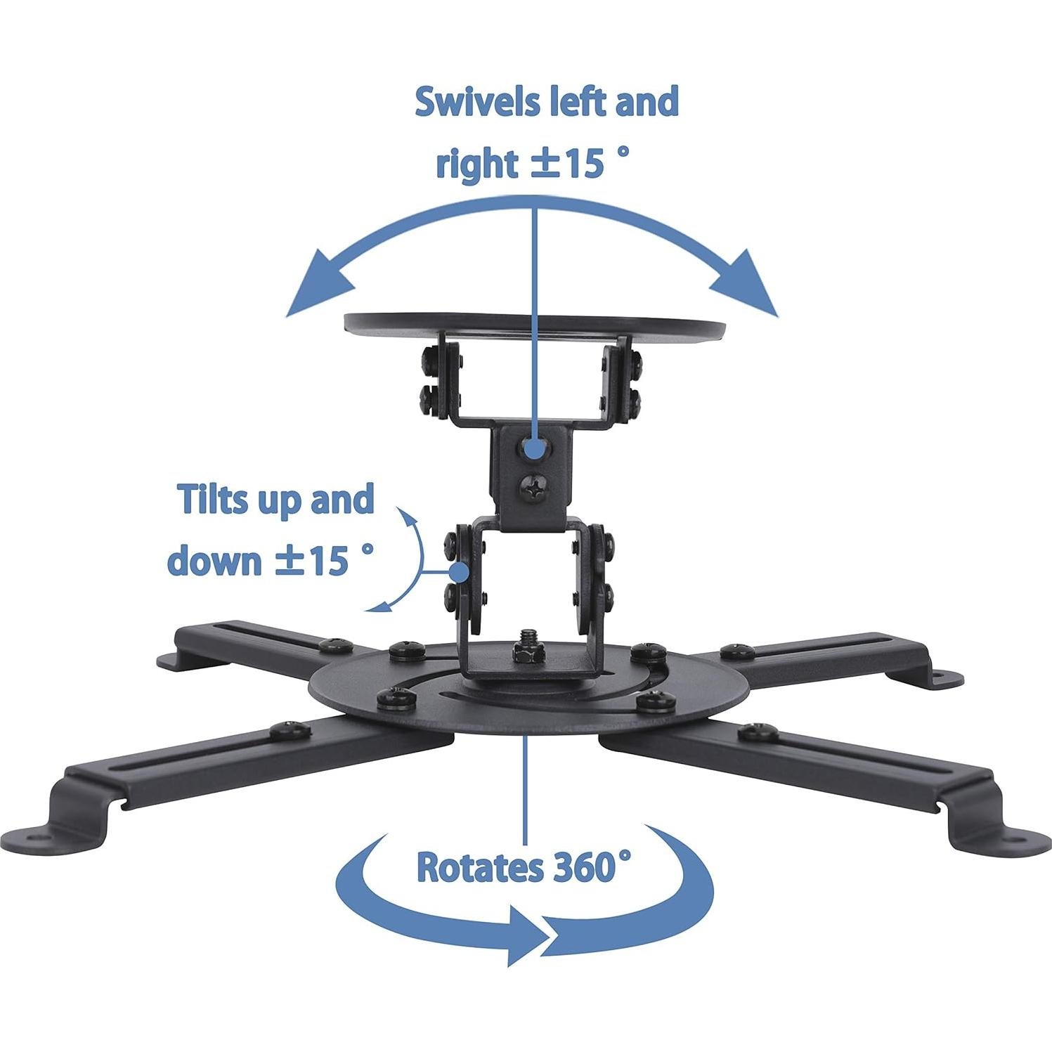 Soporte de Techo DYNAVISTA para Proyector Ajustable Negro