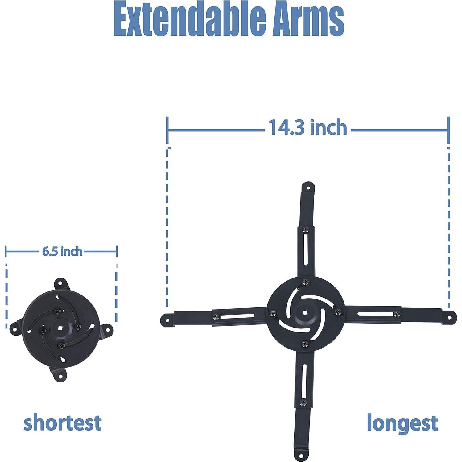 Soporte de Techo DYNAVISTA para Proyector Ajustable Negro