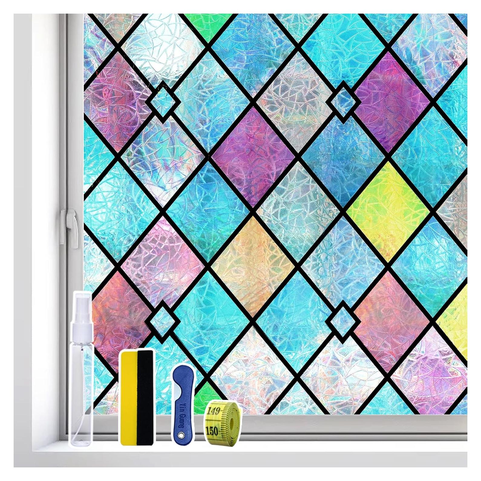 Película Decorativa para Ventanas Folumoliy 90x200 cm Multicolor