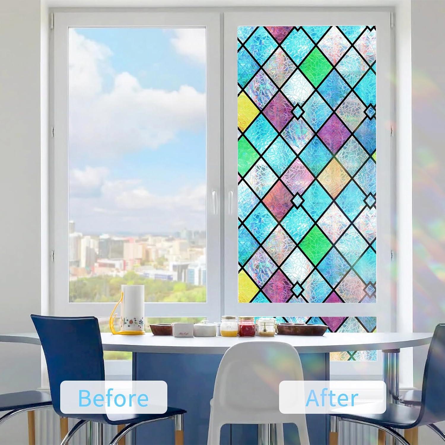 Película Decorativa para Ventanas Folumoliy 90x200 cm Multicolor