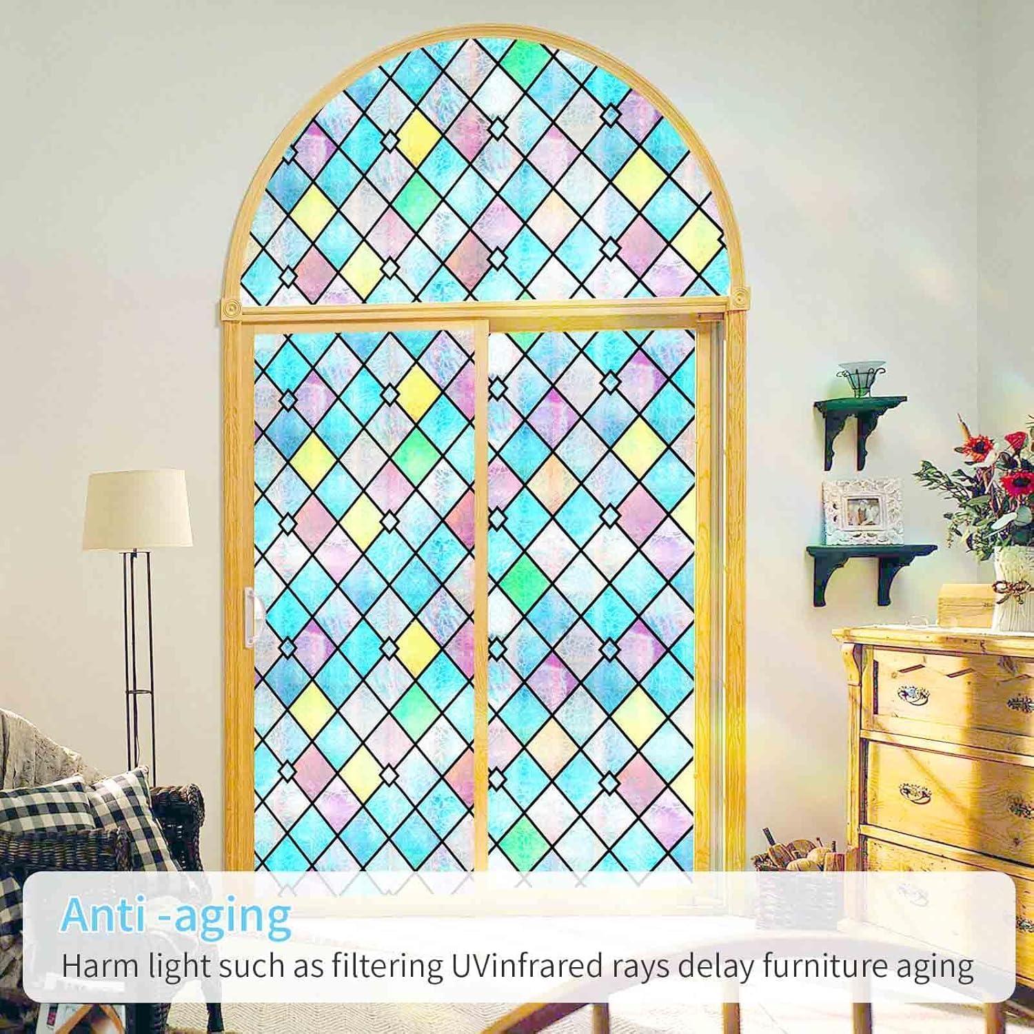 Película Decorativa para Ventanas Folumoliy 90x200 cm Multicolor