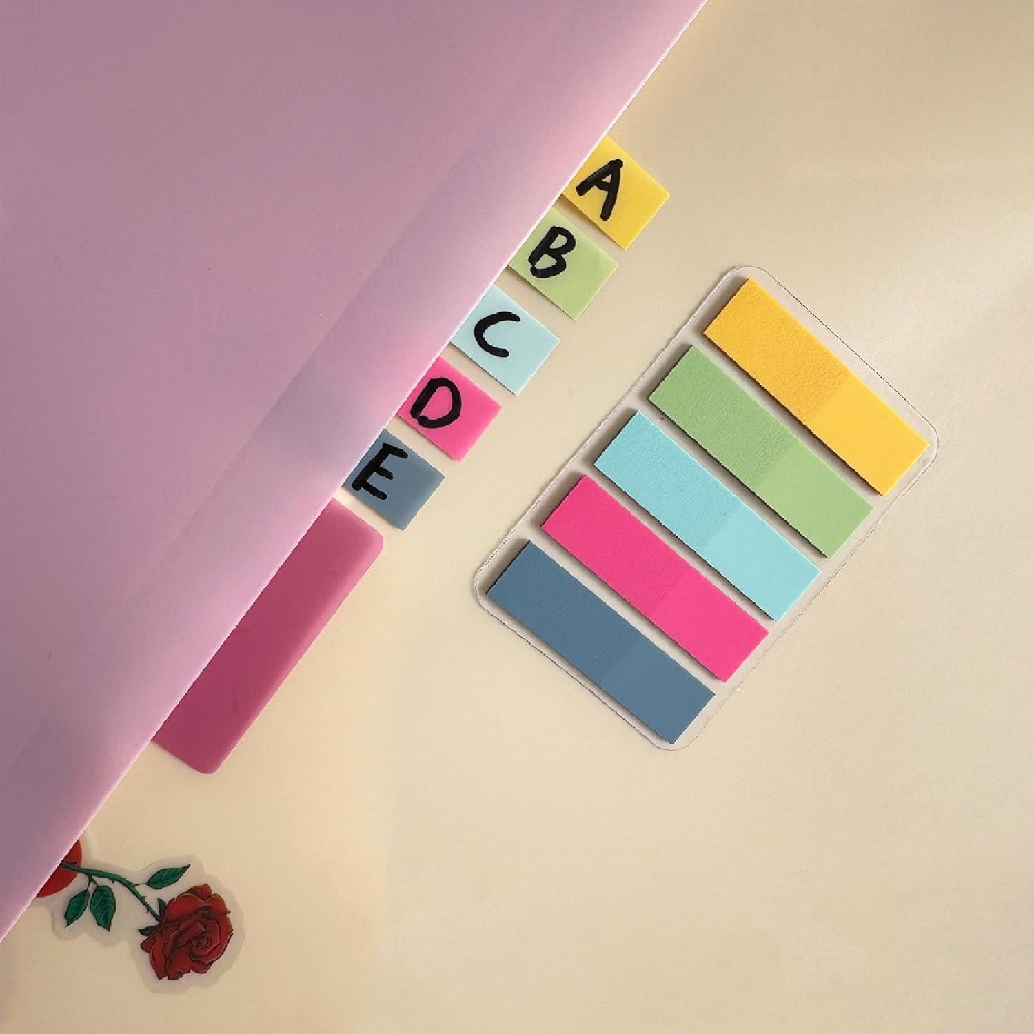 Pestañas Adhesivas ELII 300 Pcs 5.08x4.19 cm Colores Neón