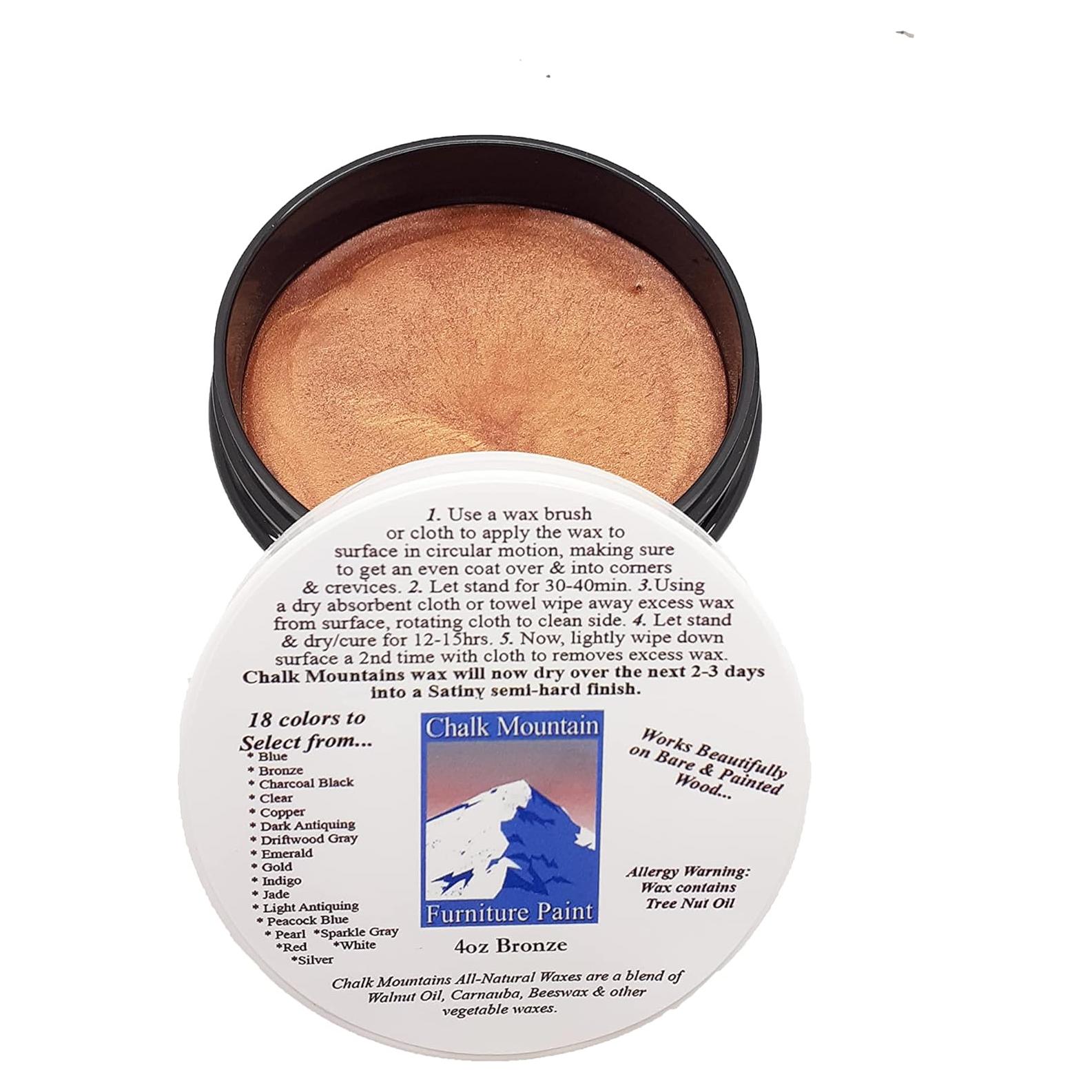 Cera para Acabado de Muebles 100% Natural Brochas Bronce 113g