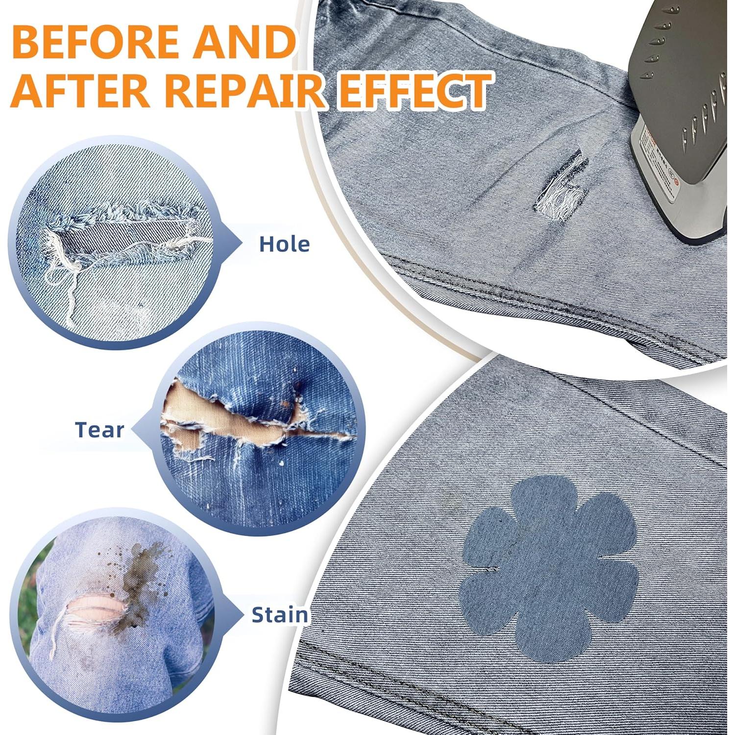 Parche de Planchar LCEAI 22.5x101.5 cm Algodón Negro para Jeans