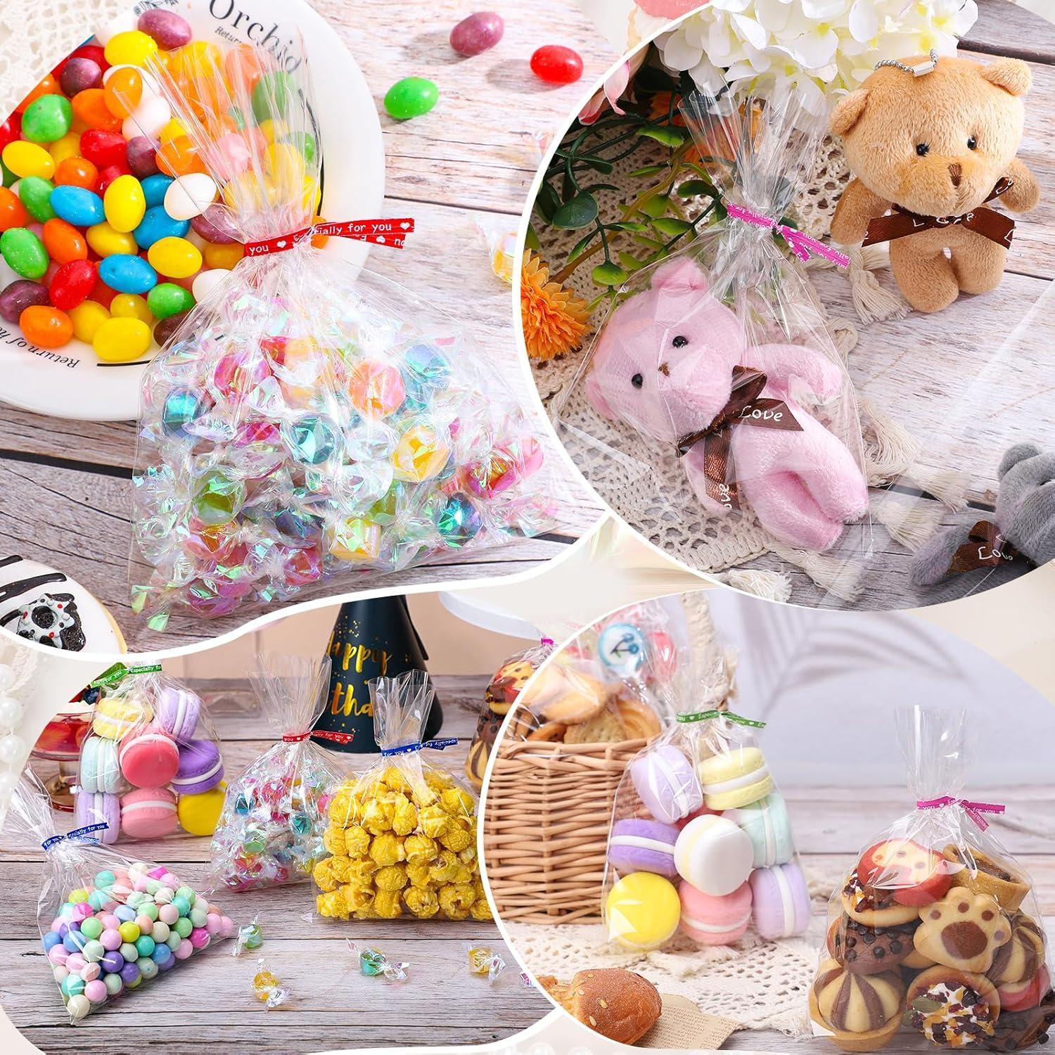 Bolsas de Regalo Claras Woric 150PCS 12.7x17.8cm con Lazos