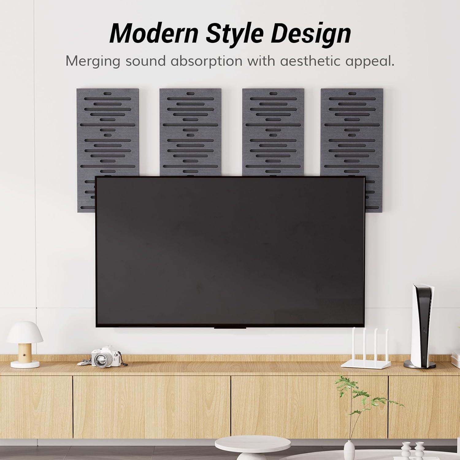 Paneles Acústicos de Madera TONOR - 4 Piezas 60x30 cm