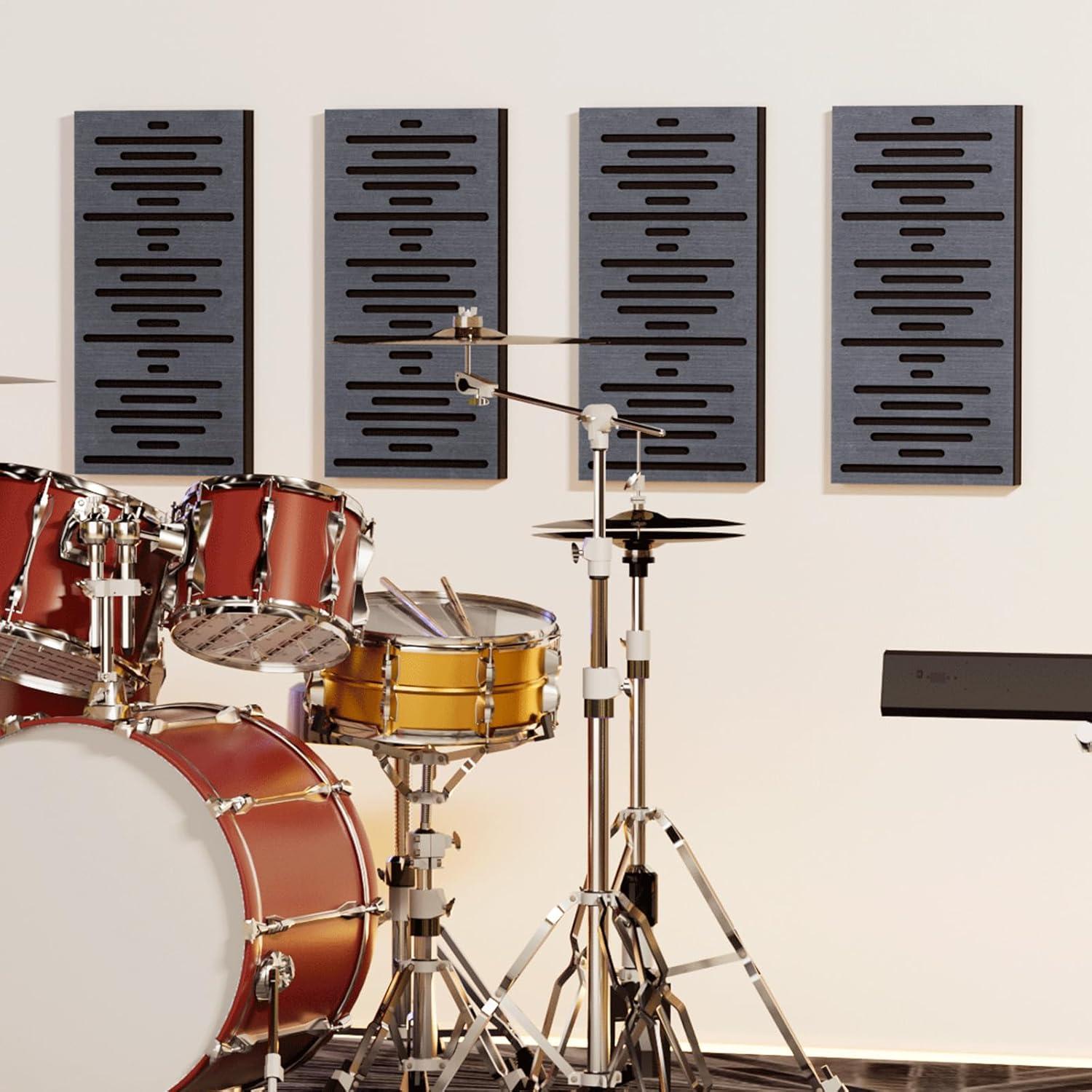 Paneles Acústicos de Madera TONOR - 4 Piezas 60x30 cm