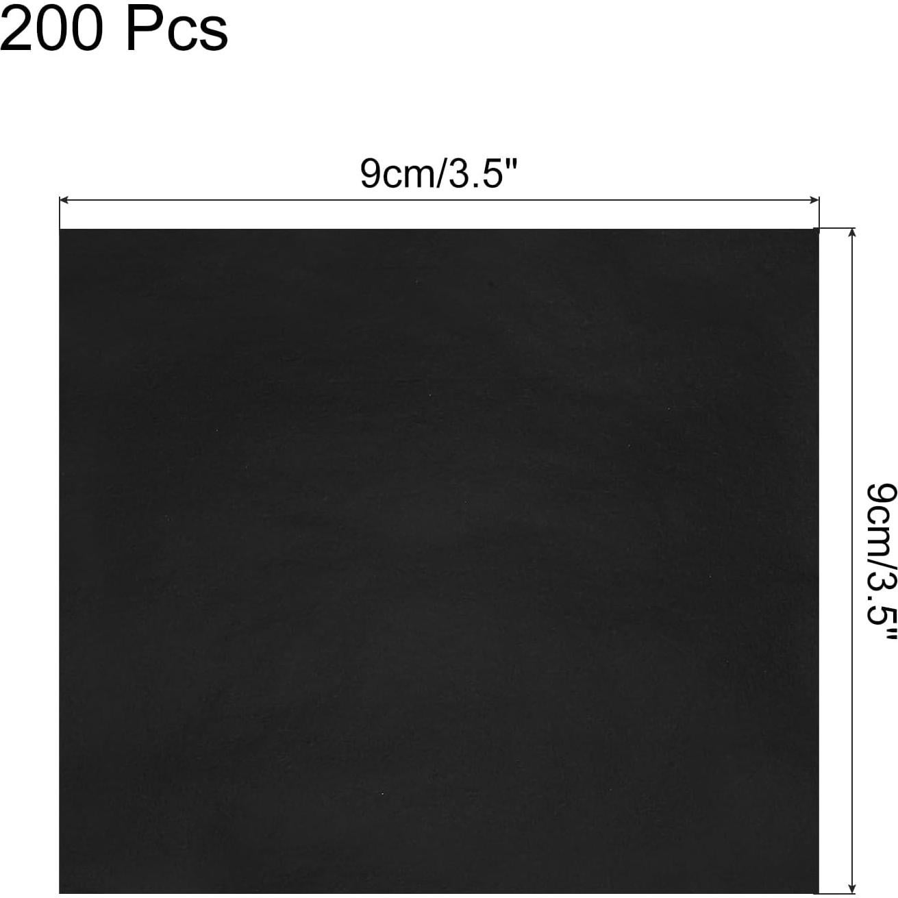 Hojas de Foil Imitación MECCANIXITY 200 Pcs 9x9 cm Negro