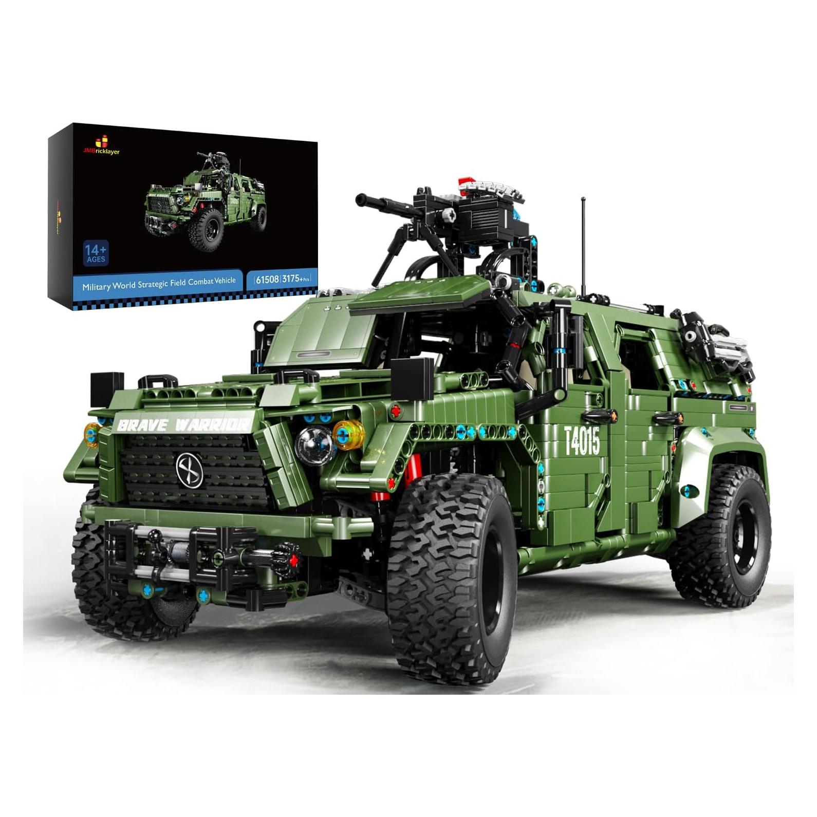 JMBricklayer Camión Militar Verde 61508 3175 Piezas