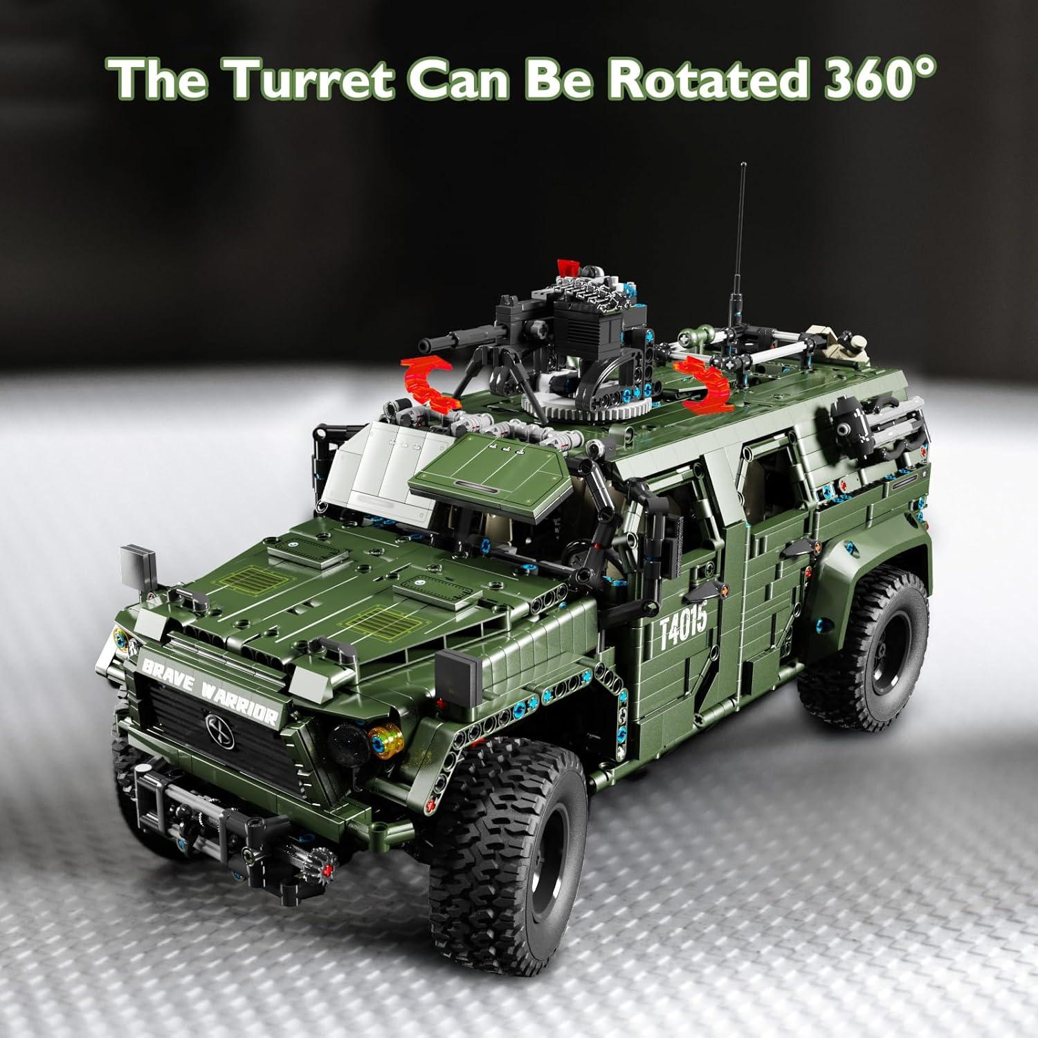 JMBricklayer Camión Militar Verde 61508 3175 Piezas