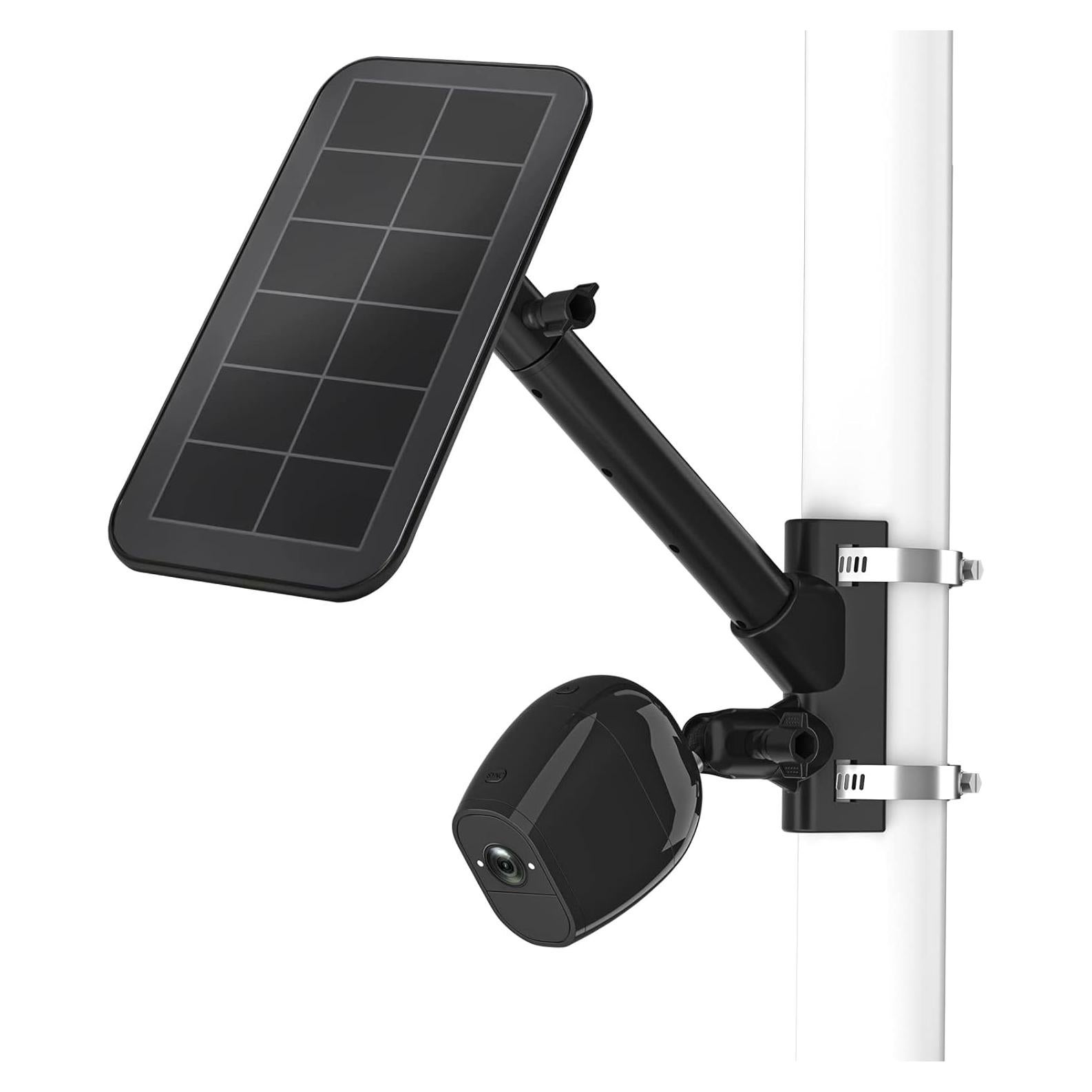 Soporte de Montaje en Poste HOLACA para Panel Solar Arlo - Negro
