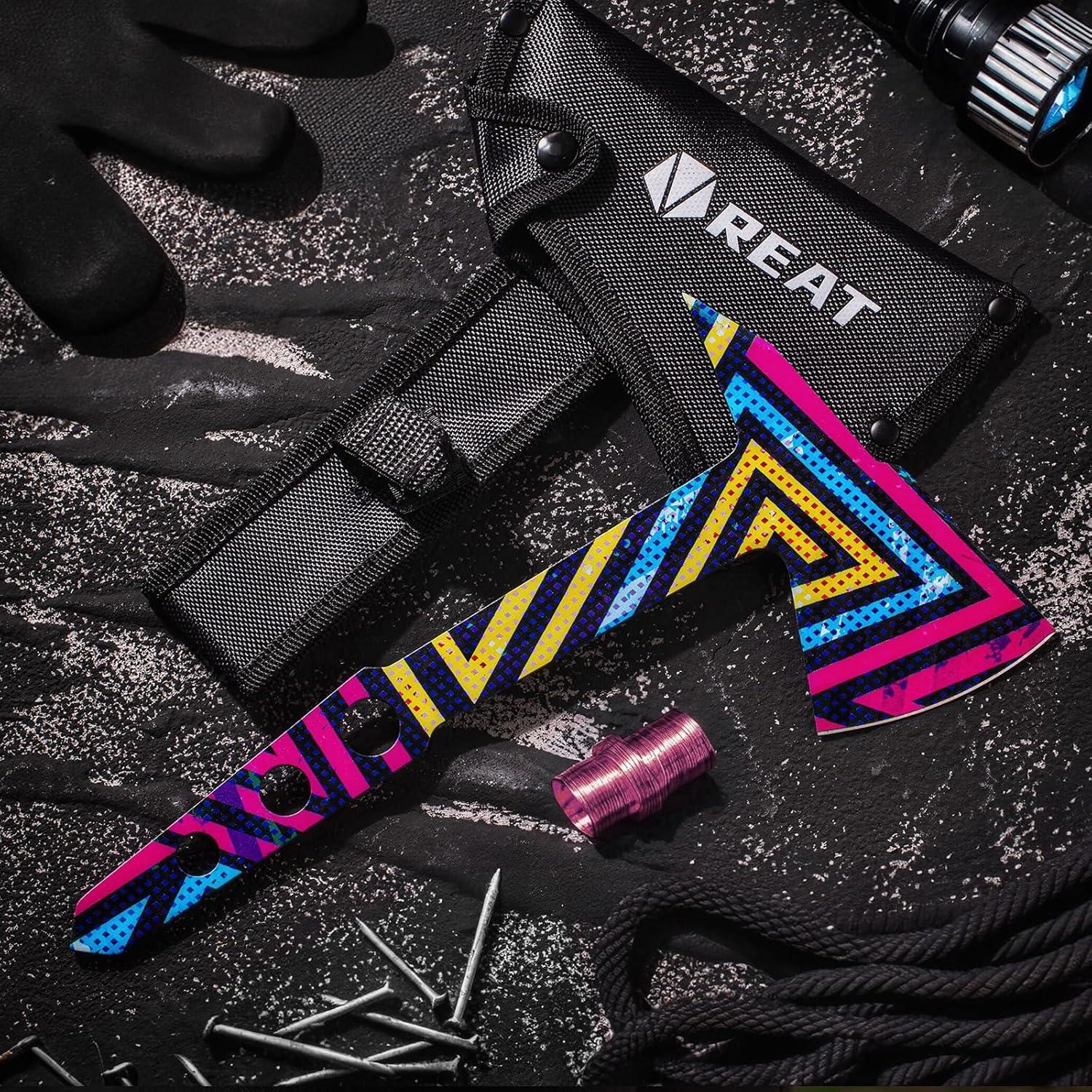 Hacha de Lanzamiento REAT Paquete de 3 con Funda 26.67 cm