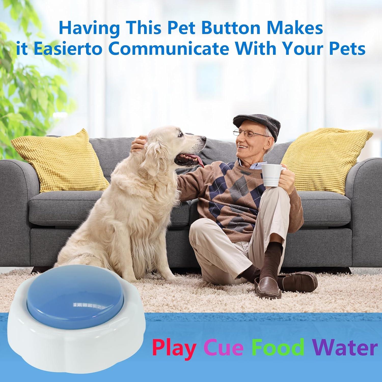 Botón de Grabación de Voz XLW 16 Min Azul para Mascotas