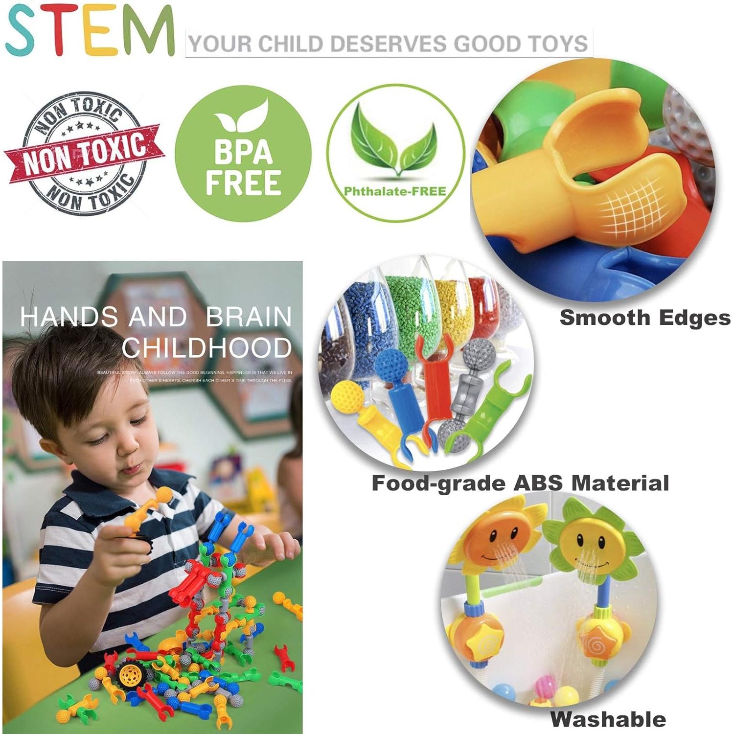 Juguete de Construcción STEM Afomida 125 Piezas para Niños