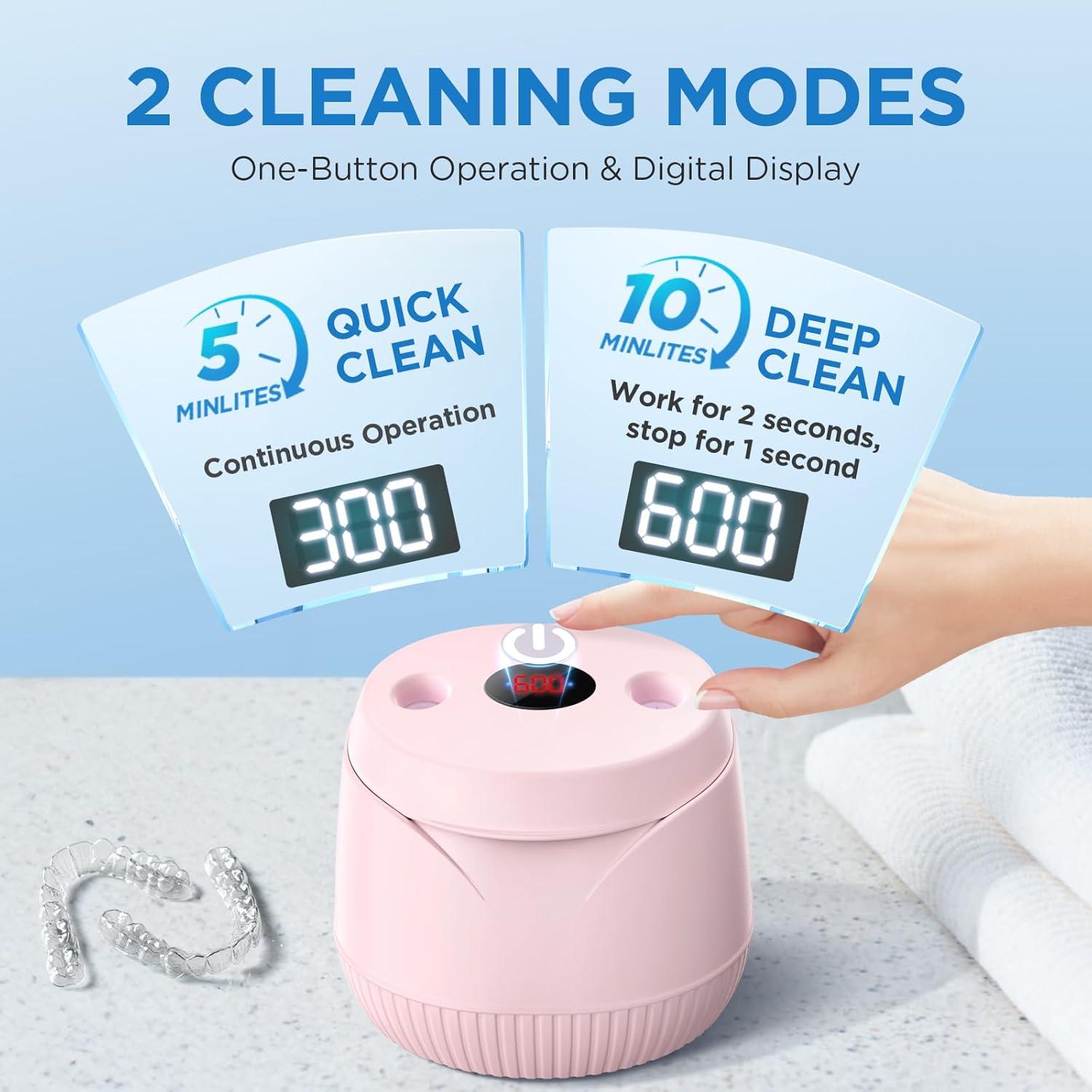 Limpiadora Ultrasónica de Retenedores UEOFEN 200ML Rosa