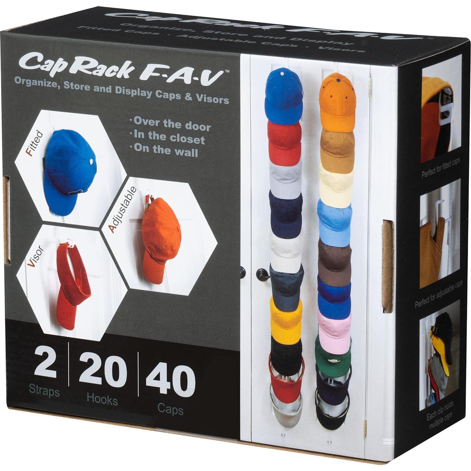 Organizador de Gorras Perfect Curve - CapRack Blanco 40 Gorras