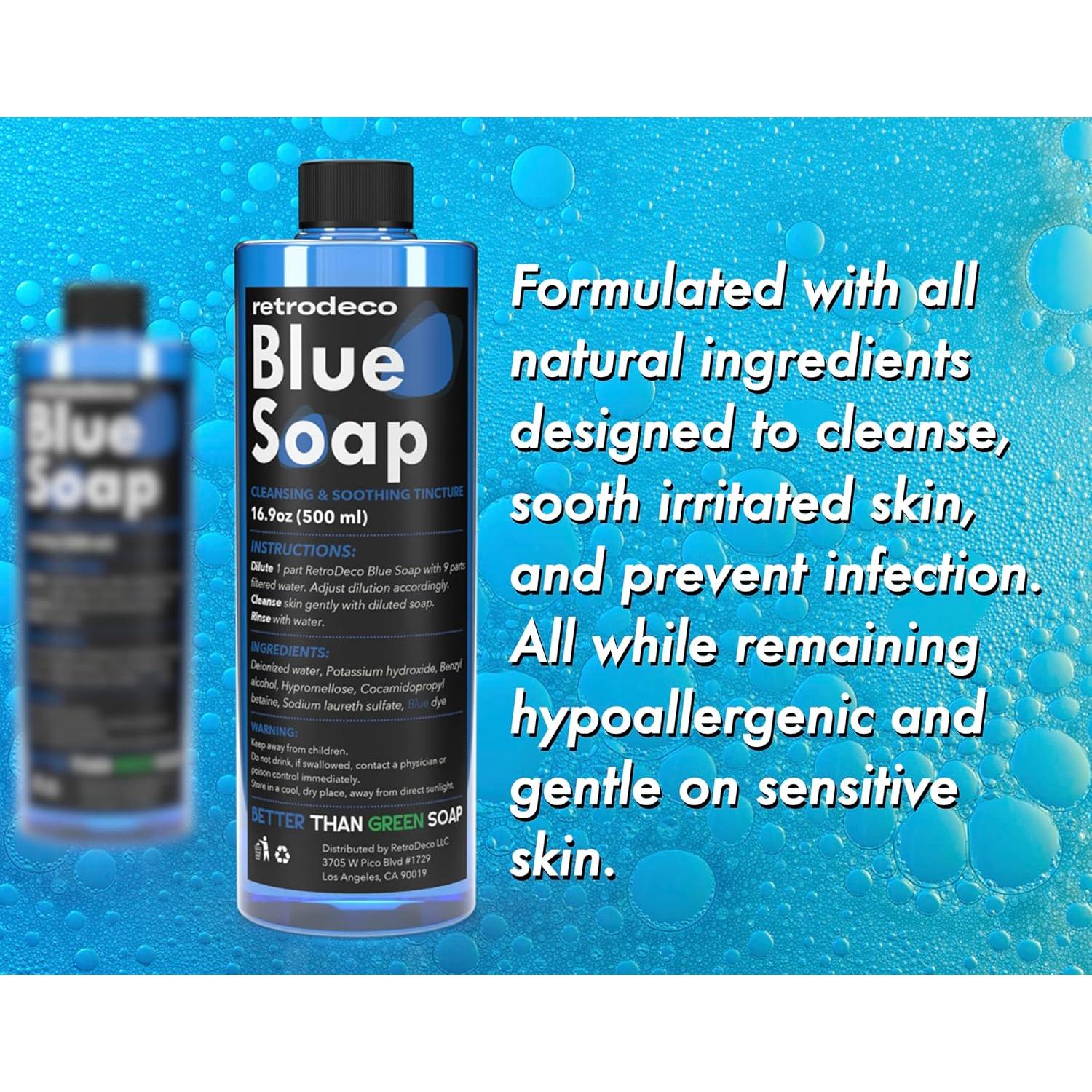Jabón Azul Ultra Concentrado RetroDeco 500ml para Piel