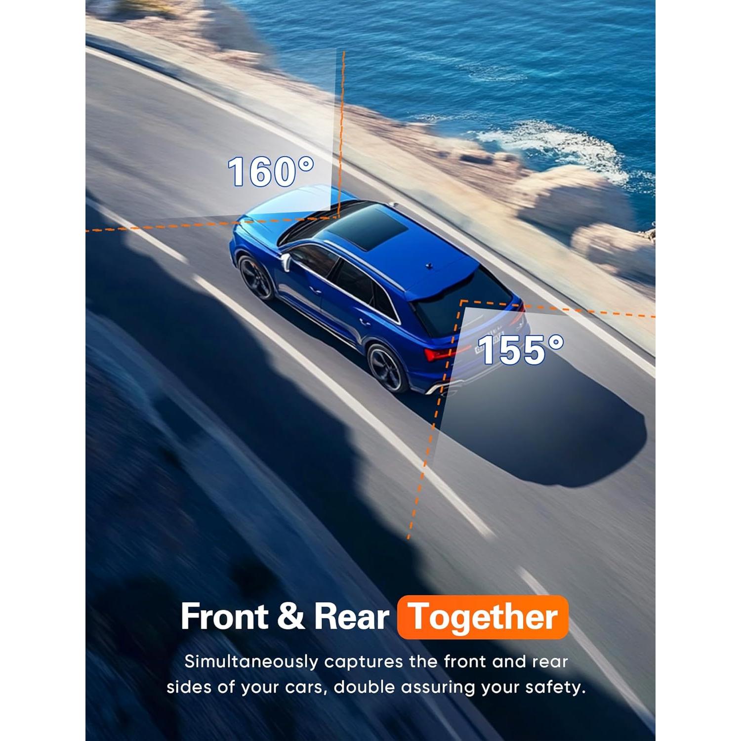 Cámara Dash 4K Navycrest A2Pro WiFi 5G Doble con 64GB