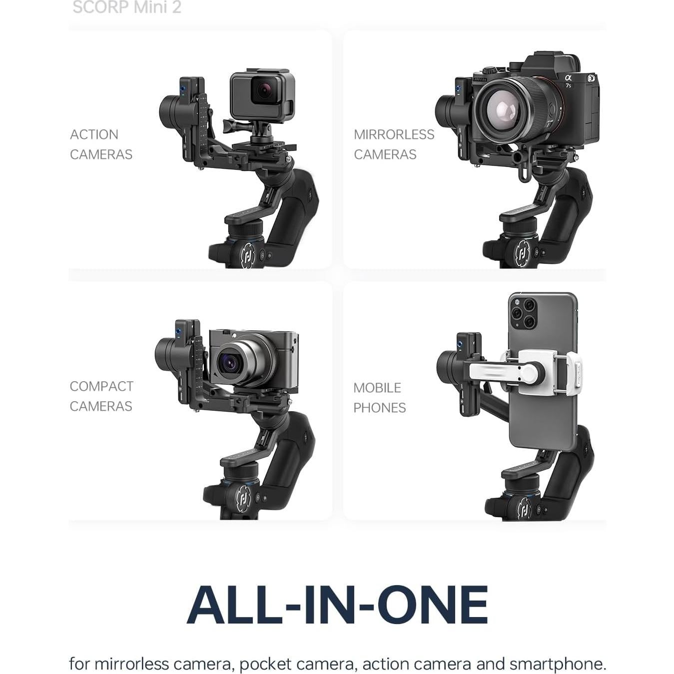 Estabilizador Gimbal FeiyuTech SCORP Mini 2 con AI - Negro
