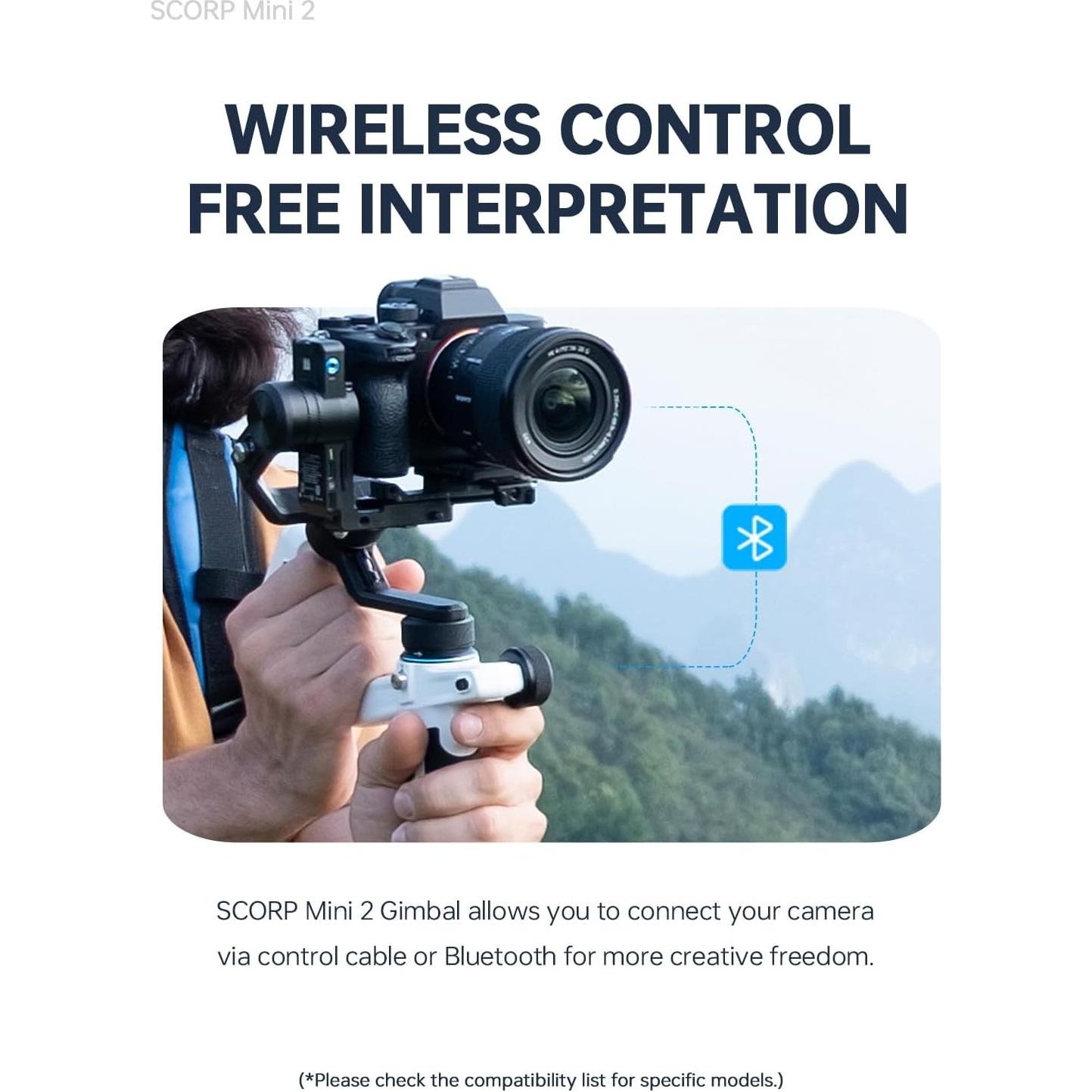 Estabilizador Gimbal FeiyuTech SCORP Mini 2 con AI - Negro