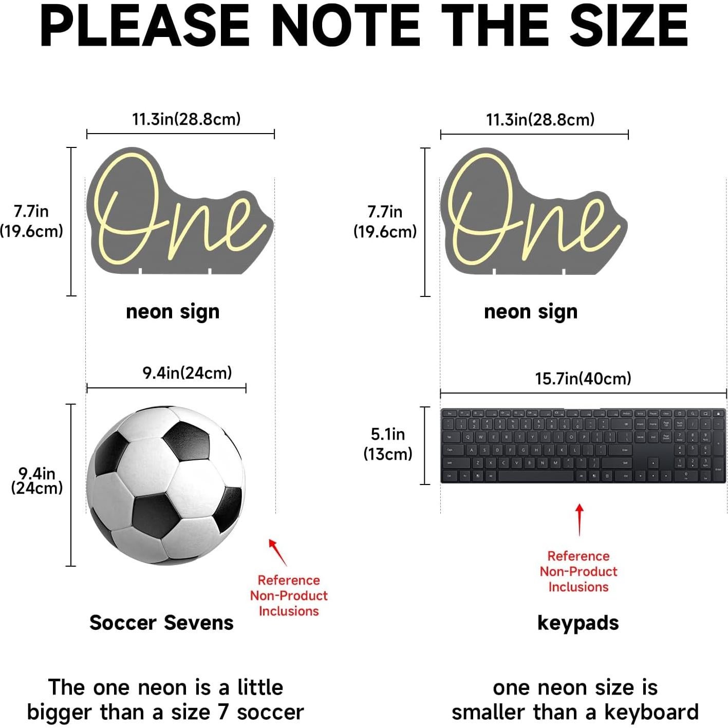 Lámpara de mesa LED Neón ZPLNOSIN 28.8x19.6cm Cumpleaños