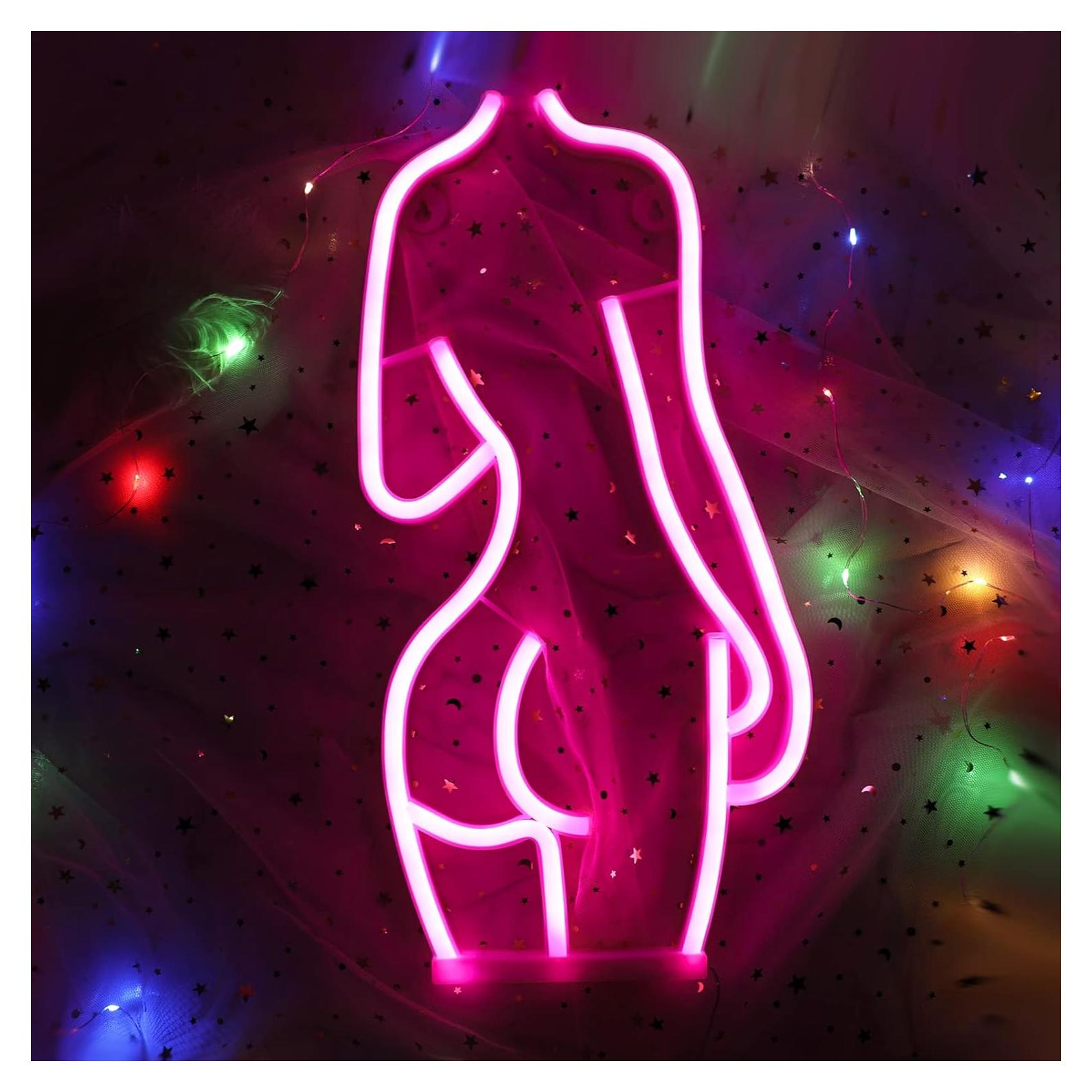 Luz de Neón LED ENUOLI Mujer Sexy Decorativa USB/Batería