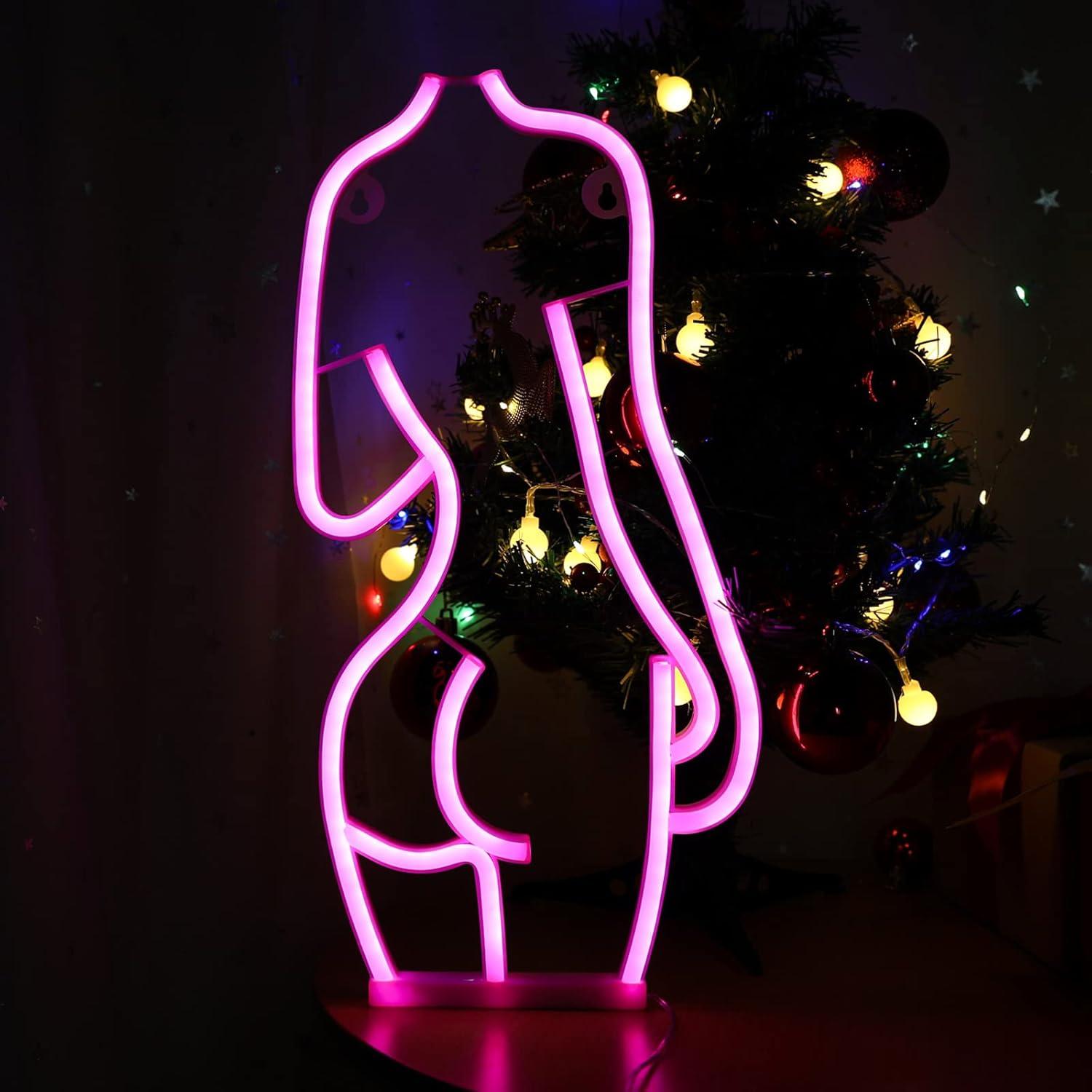 Luz de Neón LED ENUOLI Mujer Sexy Decorativa USB/Batería