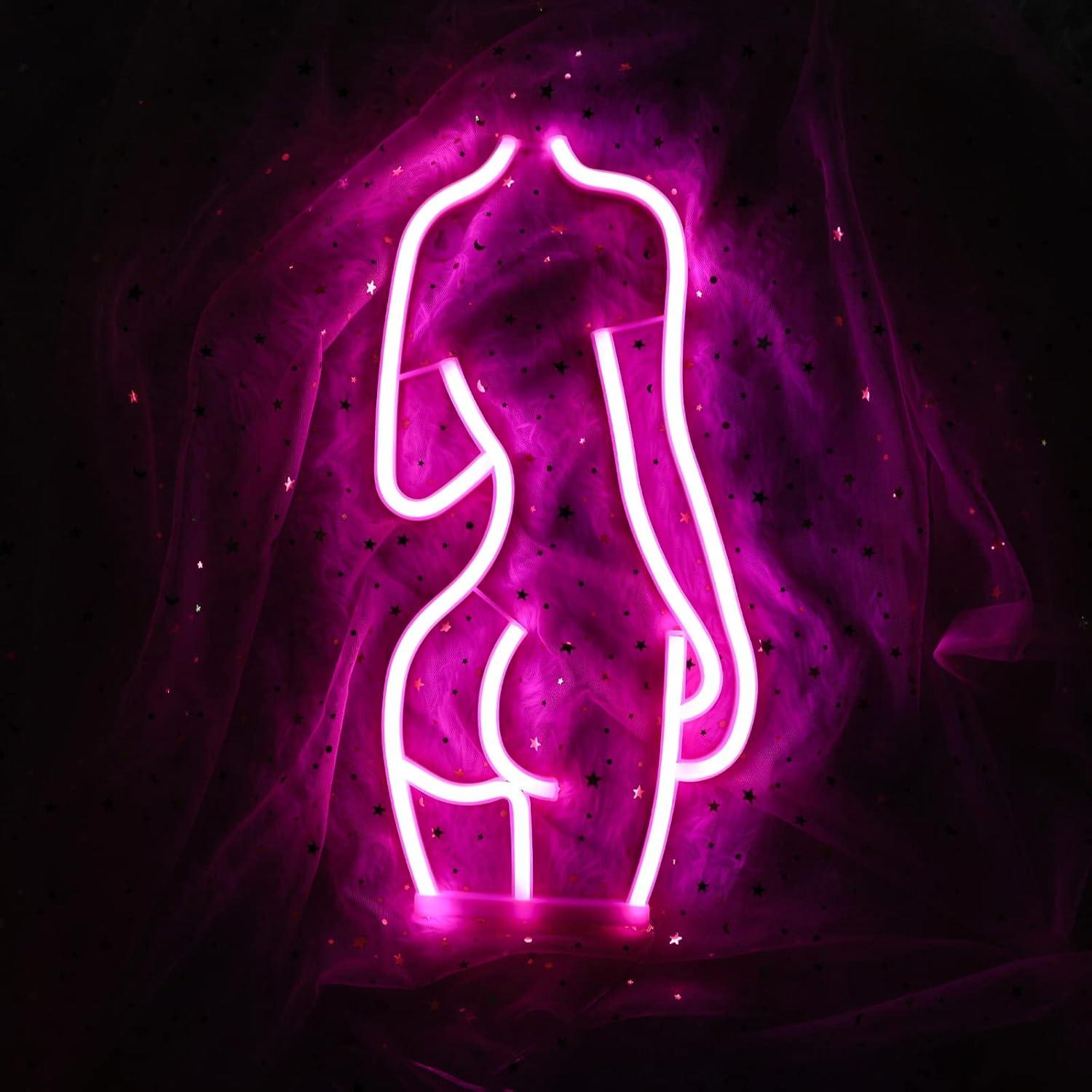 Luz de Neón LED ENUOLI Mujer Sexy Decorativa USB/Batería