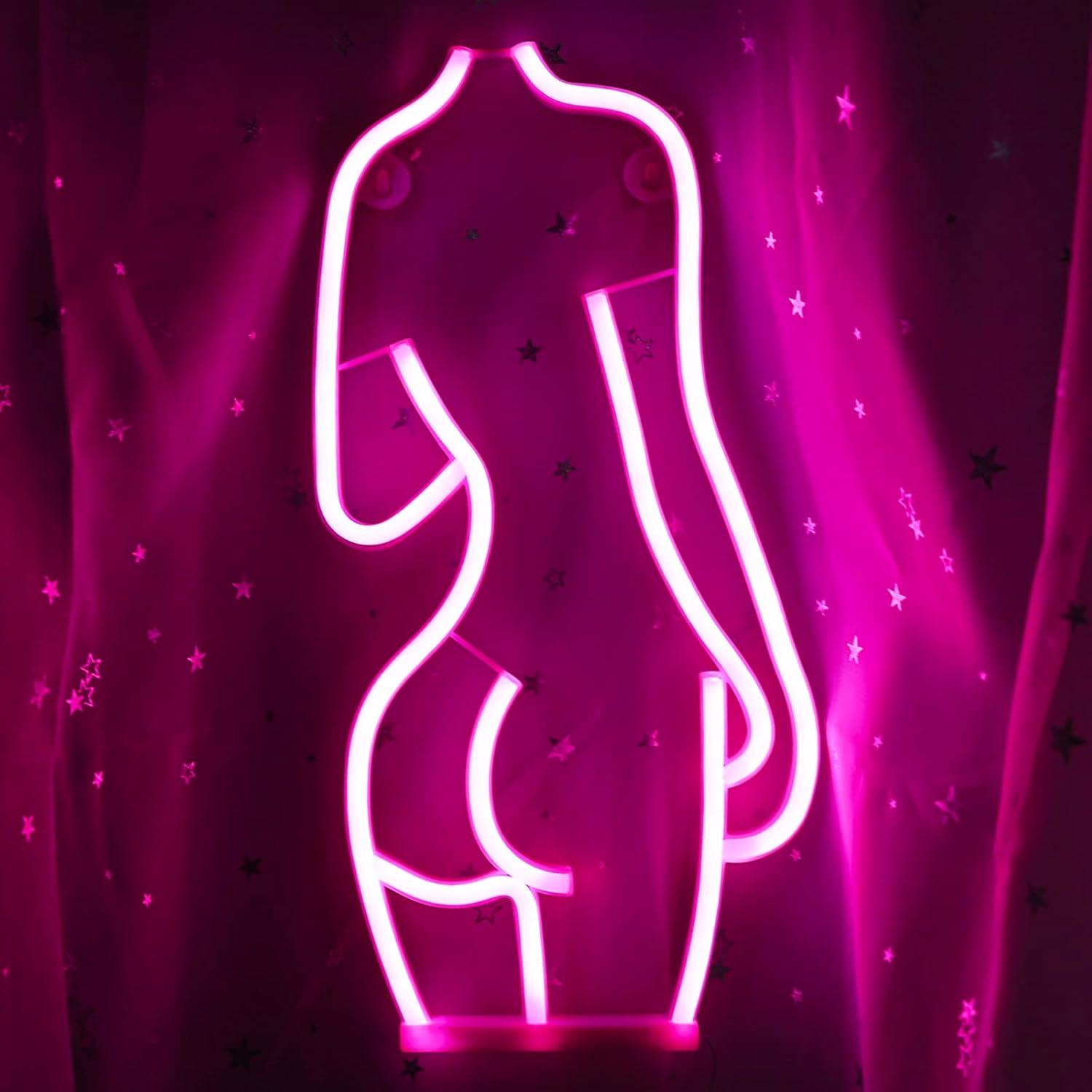 Luz de Neón LED ENUOLI Mujer Sexy Decorativa USB/Batería