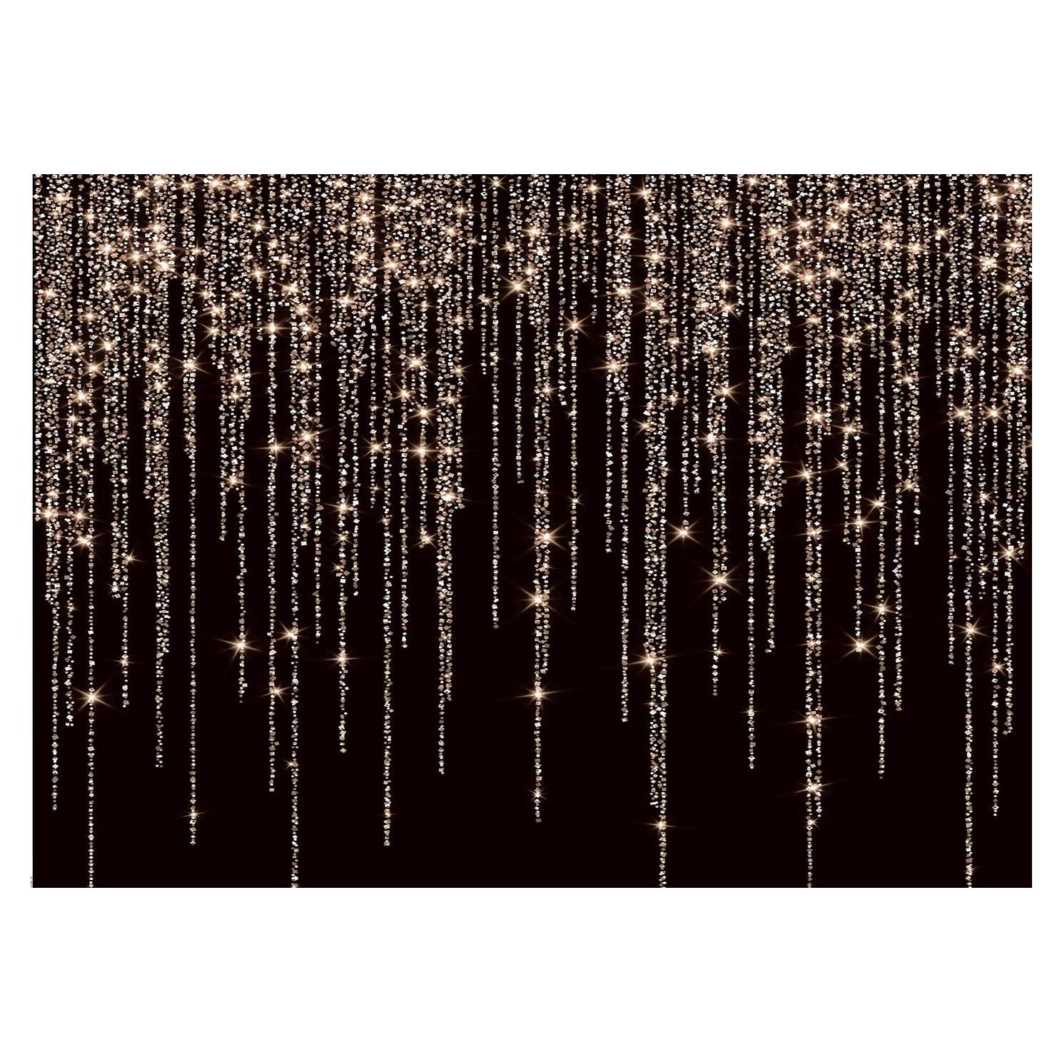 Fondo de Fotografía Vinilo CYLYH 210x150cm Negro y Dorado