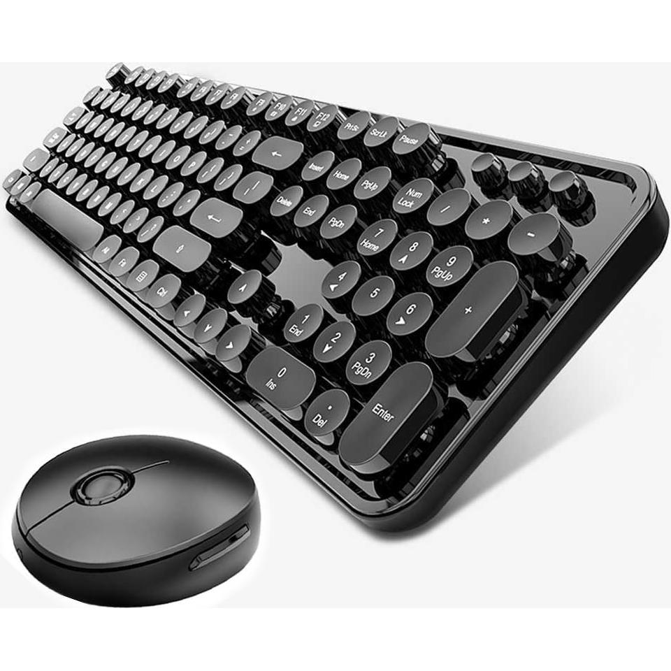 Combo Teclado y Ratón Inalámbrico Mofii Retro 104 Teclas Negro