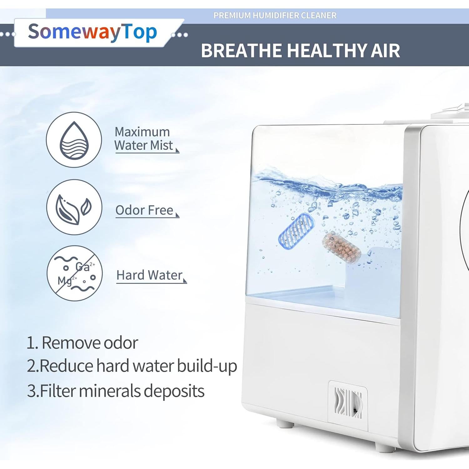 Cartucho de desmineralización SOMEWAYTOP para humidificador 20 piezas