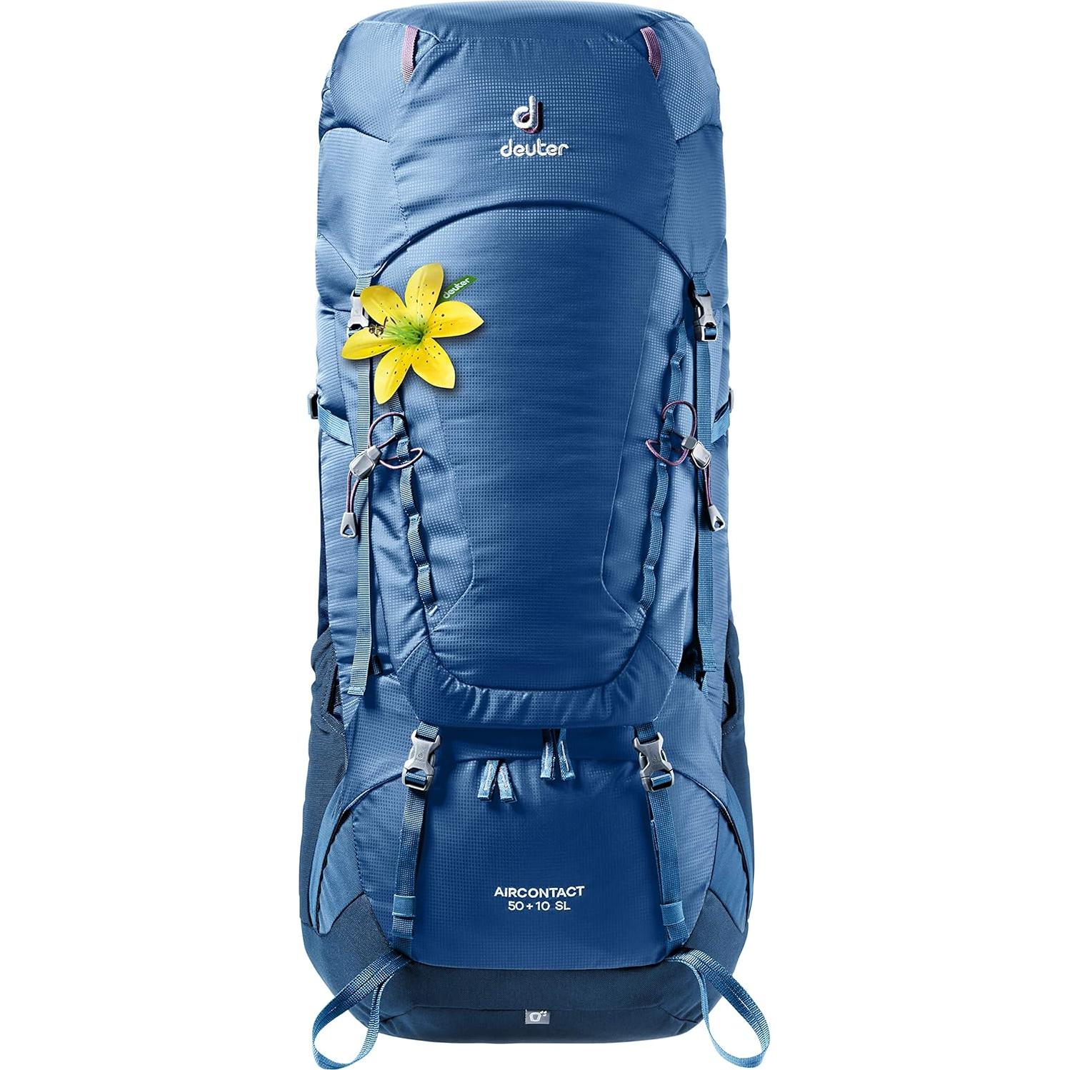 Mochila Deuter Aircontact 55+10 Medianoche-Navy 65L